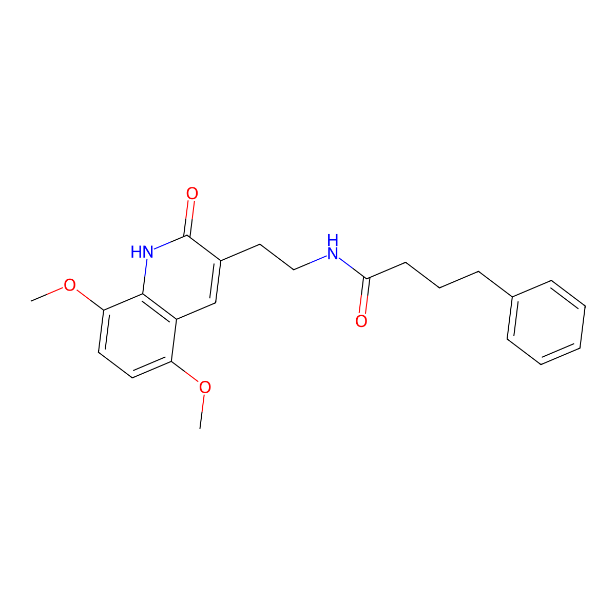 N-[2-(5,8-dimethoxy-2-oxo-1H-quinolin-3-yl)ethyl]-4-phenylbutanamide molecular structure, CAS 851404-31-4