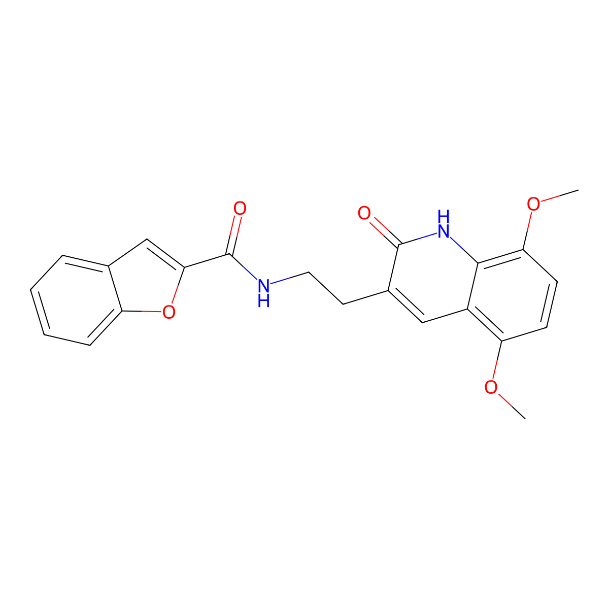 N-[2-(5,8-dimethoxy-2-oxo-1H-quinolin-3-yl)ethyl]-1-benzofuran-2-carboxamide molecular structure, CAS 851404-32-5