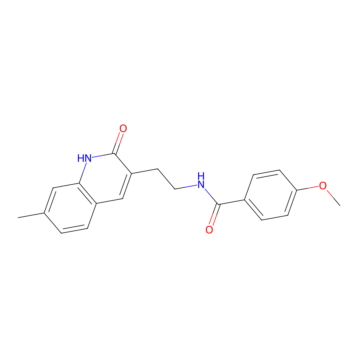 4-methoxy-N-[2-(7-methyl-2-oxo-1H-quinolin-3-yl)ethyl]benzamide molecular structure, CAS 851404-36-9