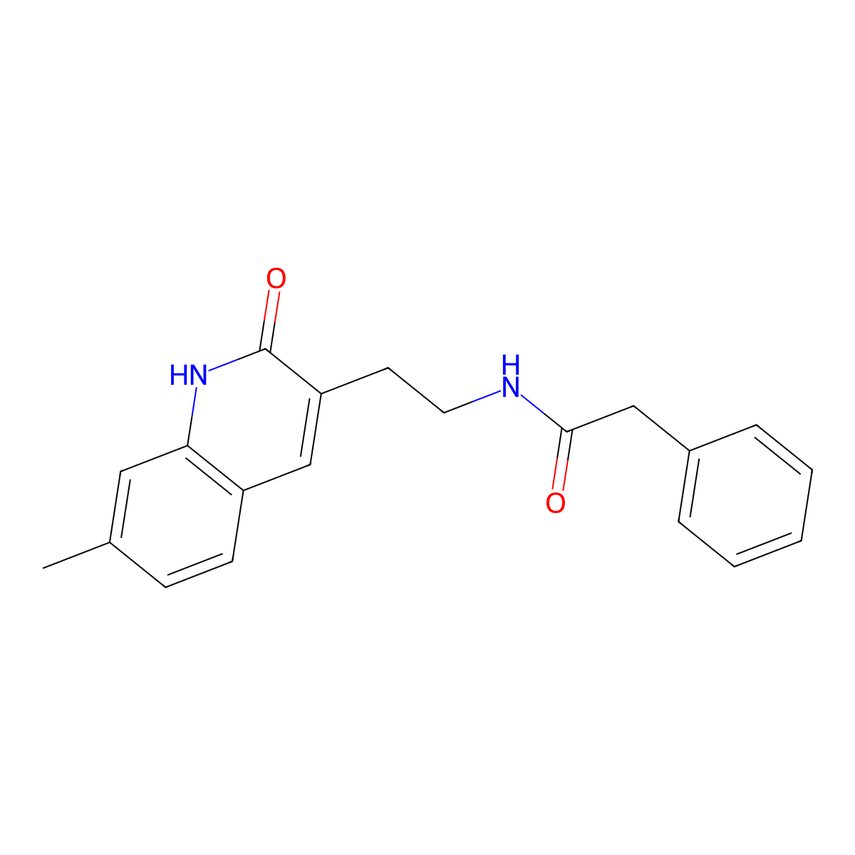 N-[2-(7-methyl-2-oxo-1H-quinolin-3-yl)ethyl]-2-phenylacetamide molecular structure, CAS 851404-37-0