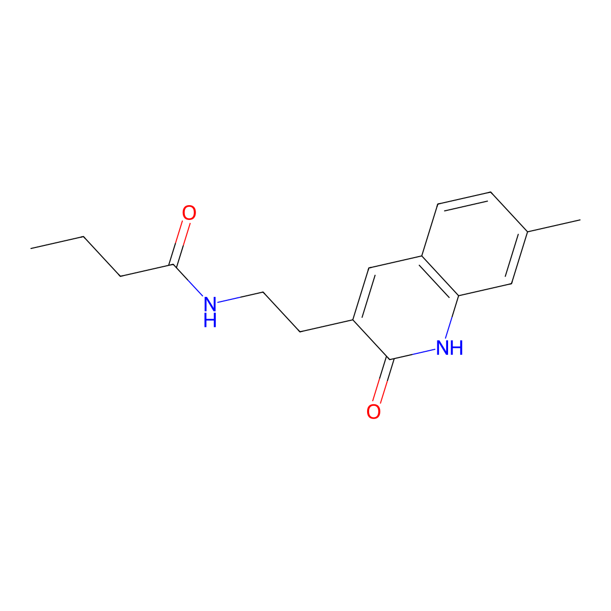 N-(2-(7-methyl-2-oxo-1,2-dihydroquinolin-3-yl)ethyl)butyramide molecular structure, CAS 851404-40-5
