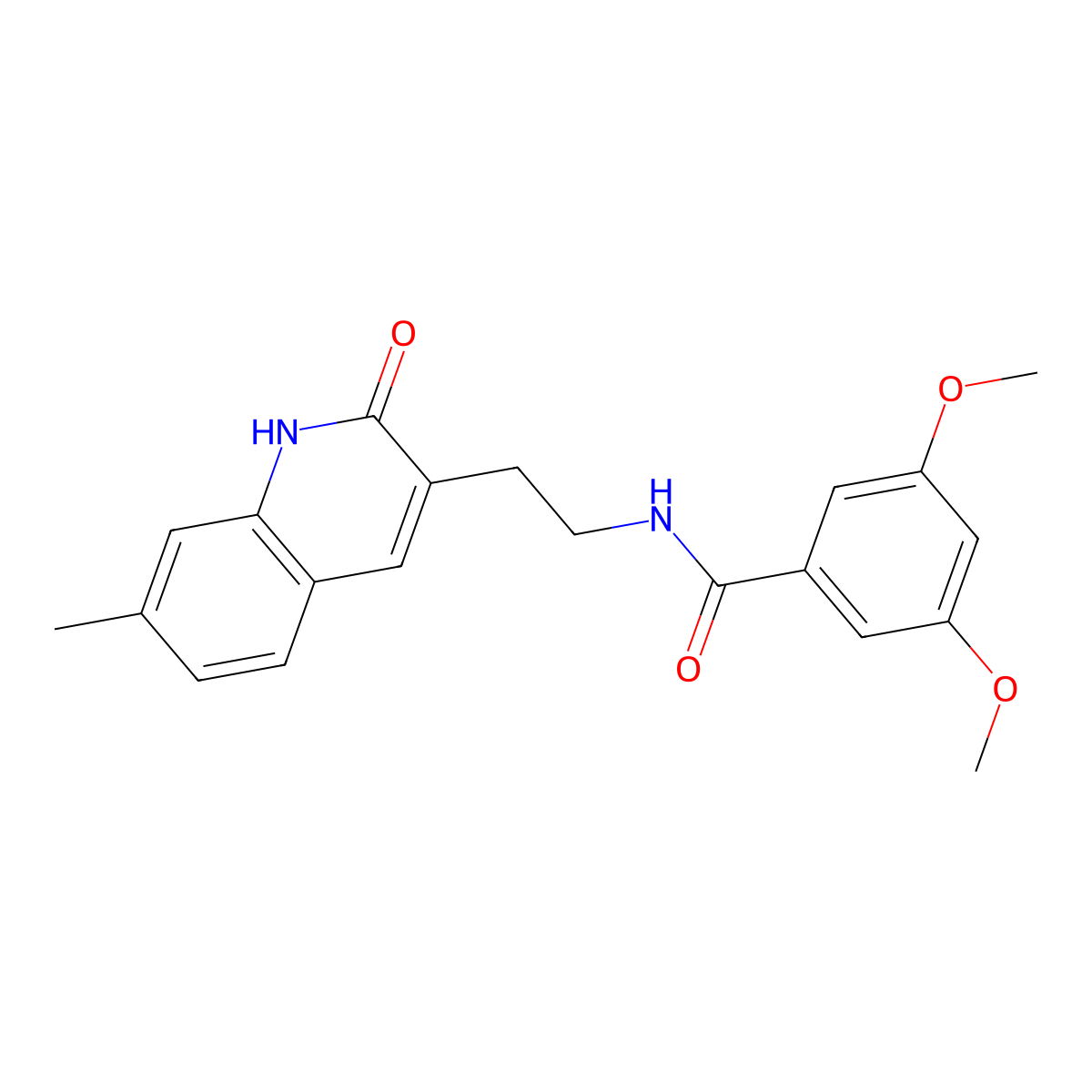 3,5-dimethoxy-N-[2-(7-methyl-2-oxo-1H-quinolin-3-yl)ethyl]benzamide molecular structure, CAS 851404-42-7