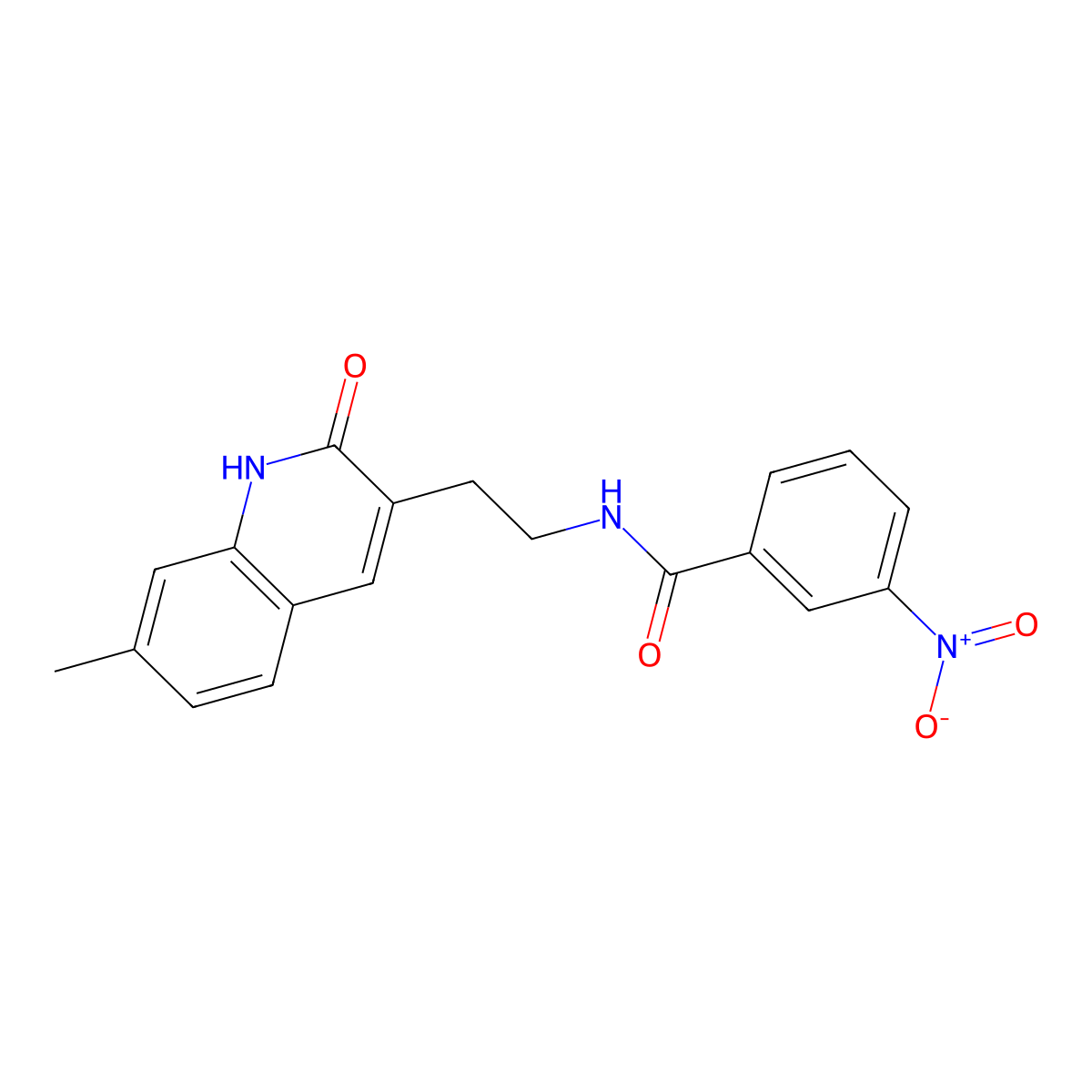 N-(2-(7-methyl-2-oxo-1,2-dihydroquinolin-3-yl)ethyl)-3-nitrobenzamide molecular structure, CAS 851404-47-2