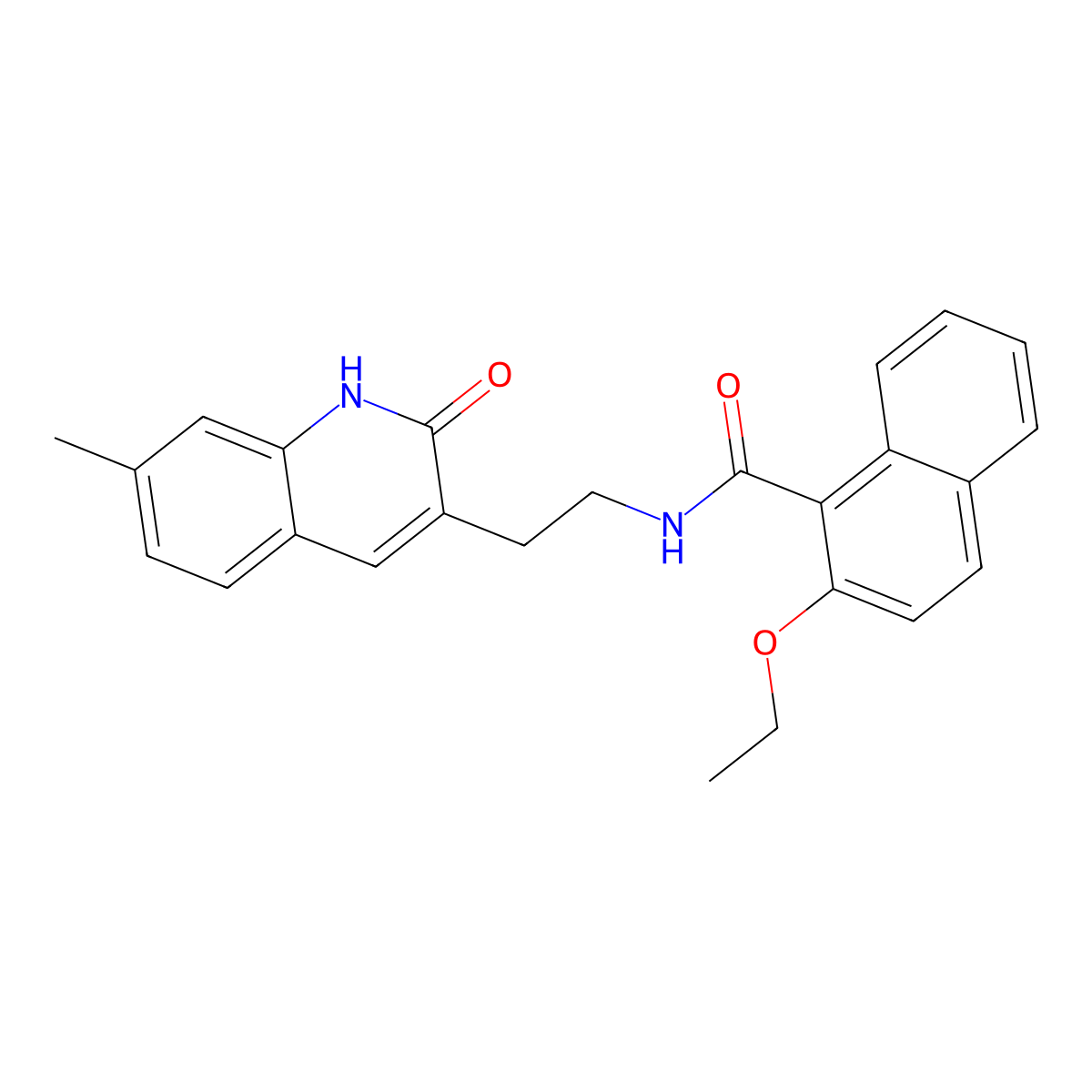 2-ethoxy-N-[2-(7-methyl-2-oxo-1H-quinolin-3-yl)ethyl]naphthalene-1-carboxamide molecular structure, CAS 851404-56-3