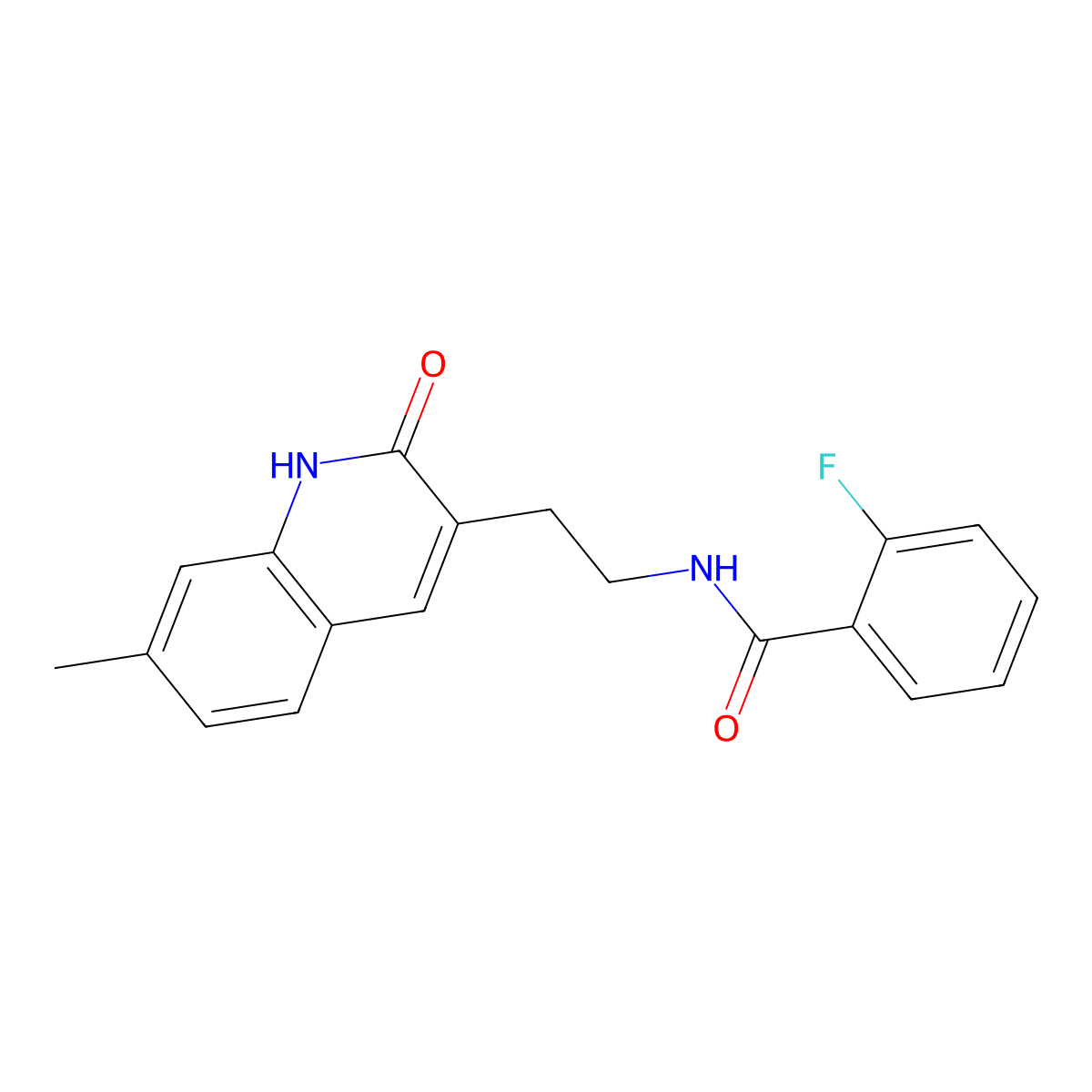 2-fluoro-N-[2-(7-methyl-2-oxo-1H-quinolin-3-yl)ethyl]benzamide molecular structure, CAS 851404-65-4