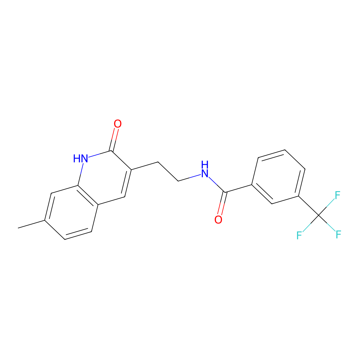 N-[2-(7-methyl-2-oxo-1H-quinolin-3-yl)ethyl]-3-(trifluoromethyl)benzamide molecular structure, CAS 851404-66-5