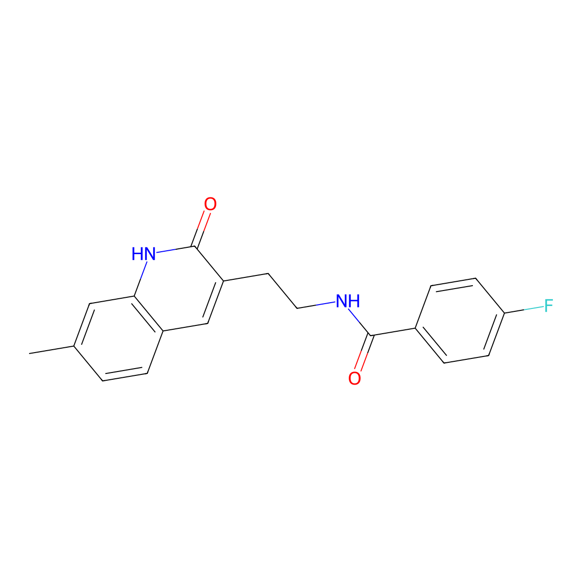 4-fluoro-N-[2-(7-methyl-2-oxo-1H-quinolin-3-yl)ethyl]benzamide molecular structure, CAS 851404-68-7