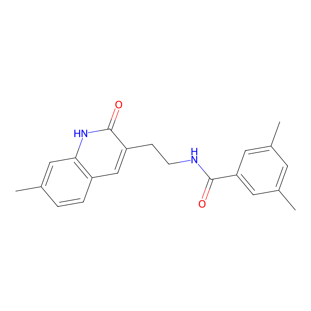 3,5-dimethyl-N-[2-(7-methyl-2-oxo-1H-quinolin-3-yl)ethyl]benzamide molecular structure, CAS 851404-69-8