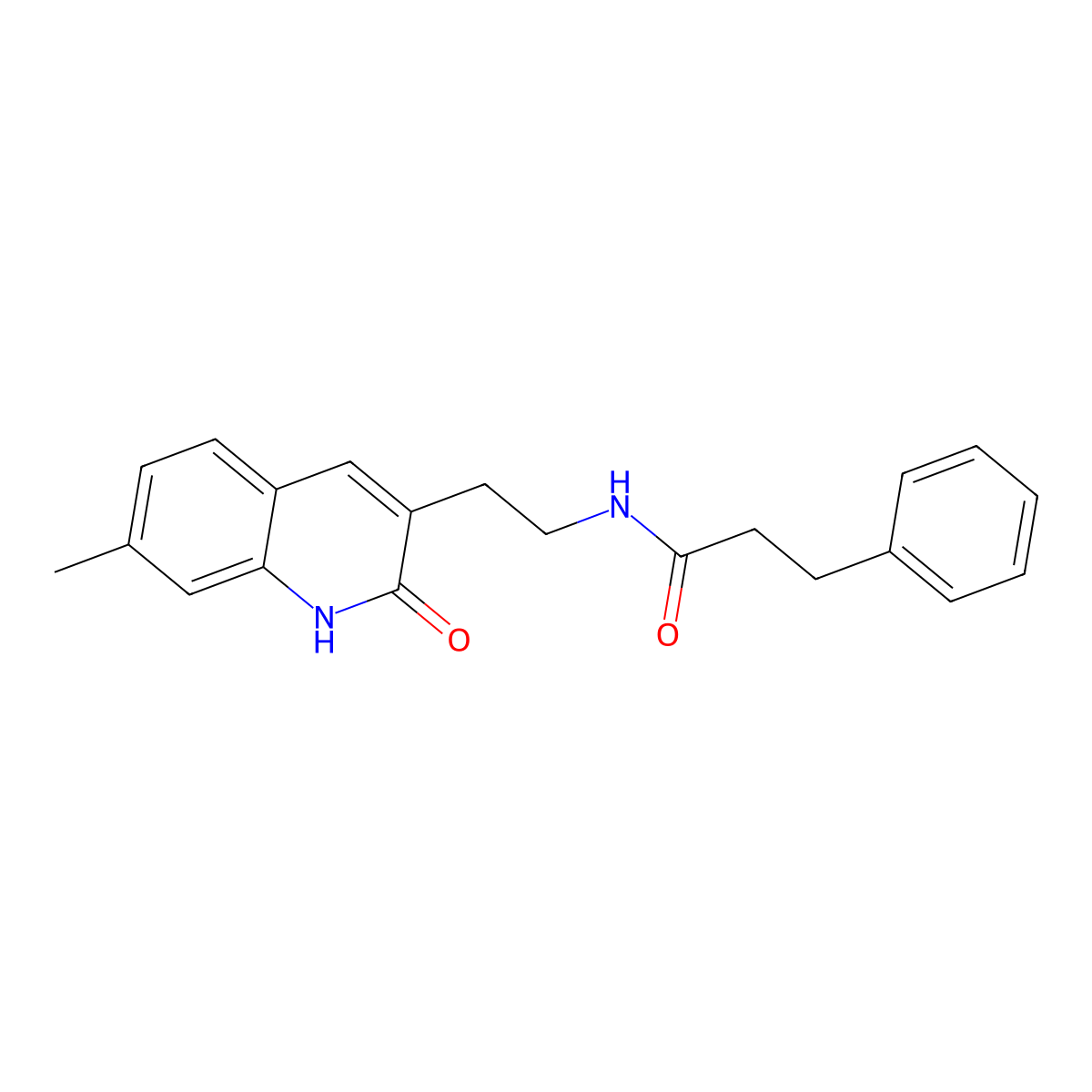 N-(2-(7-methyl-2-oxo-1,2-dihydroquinolin-3-yl)ethyl)-3-phenylpropanamide molecular structure, CAS 851404-71-2