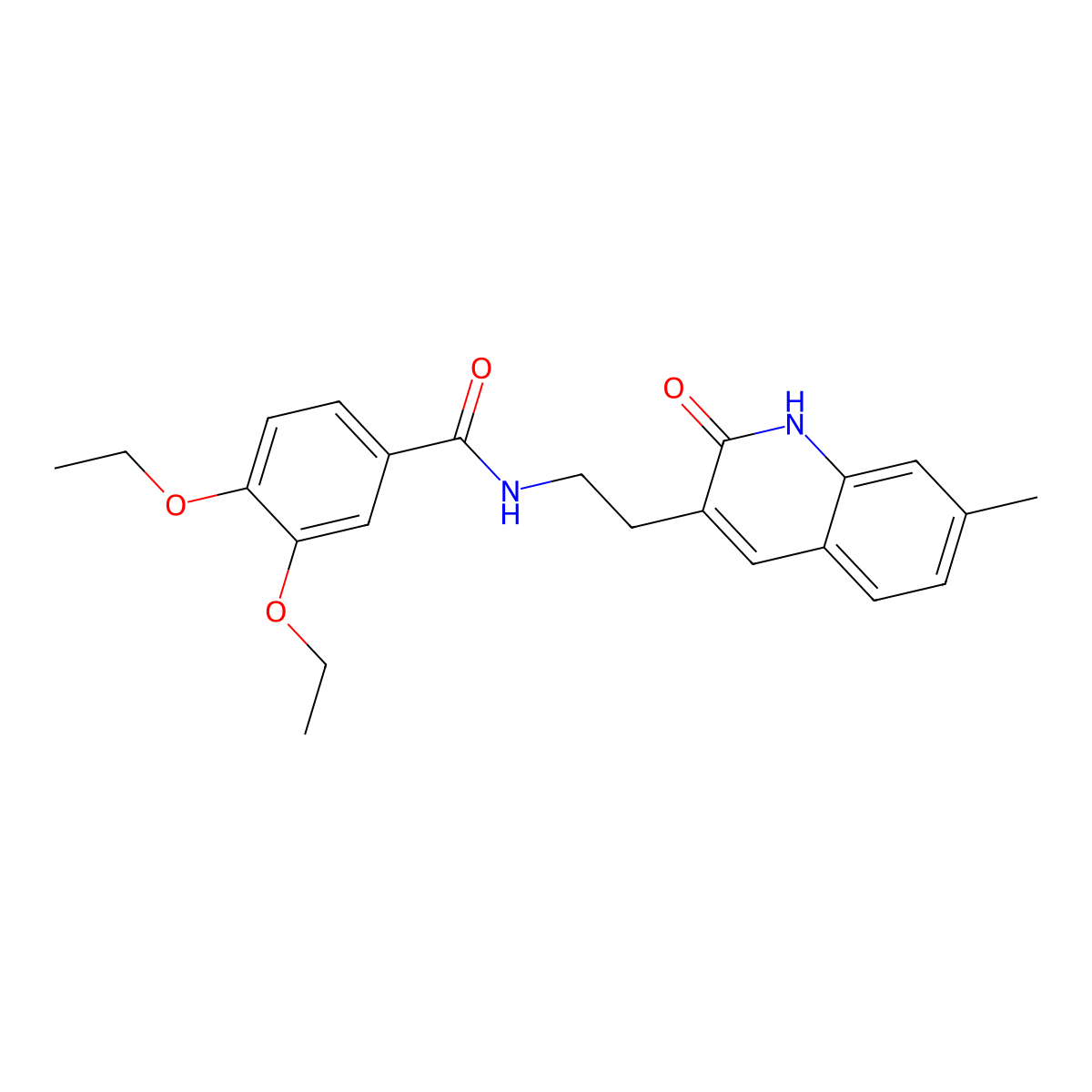 3,4-diethoxy-N-(2-(7-methyl-2-oxo-1,2-dihydroquinolin-3-yl)ethyl)benzamide molecular structure, CAS 851404-76-7