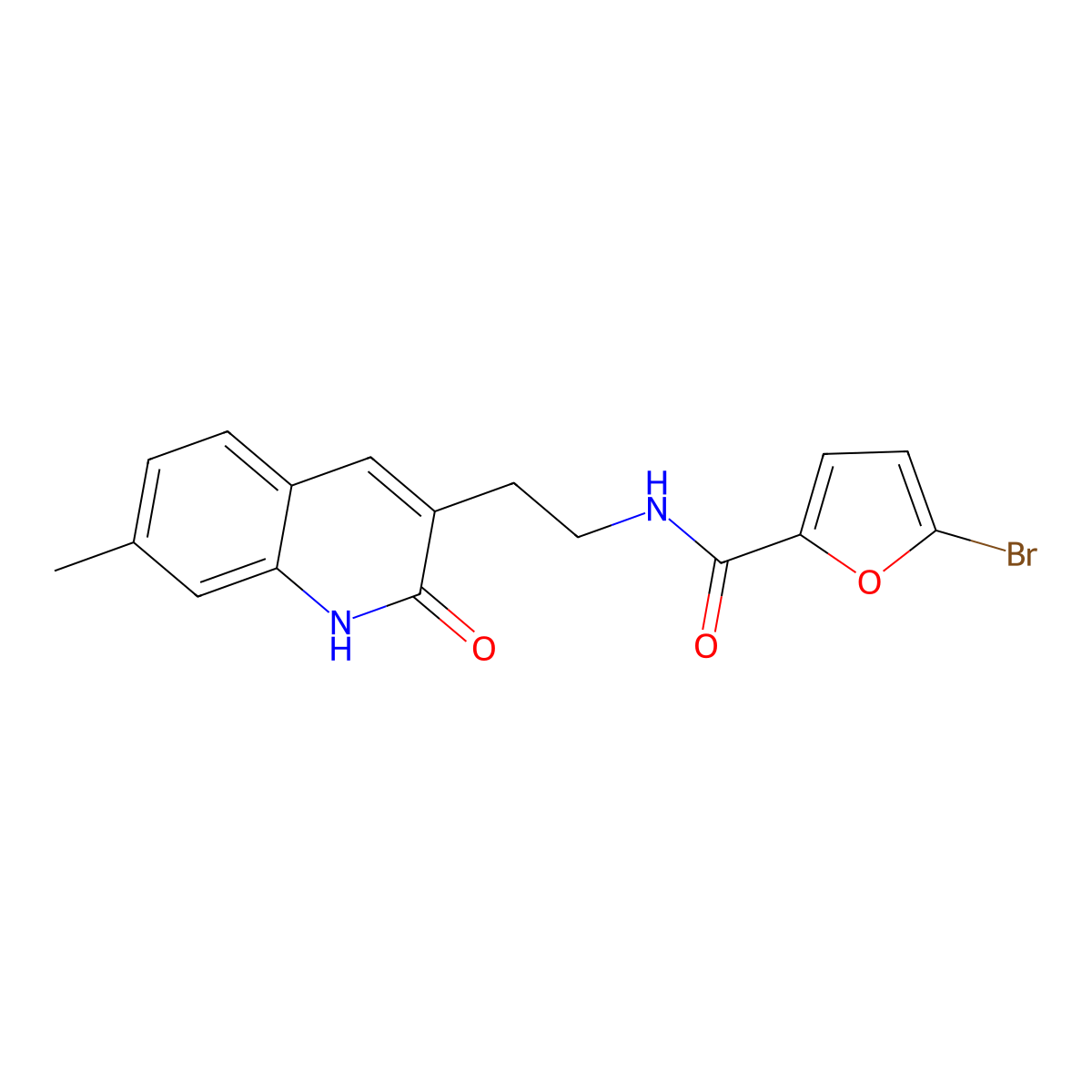 5-bromo-N-[2-(7-methyl-2-oxo-1H-quinolin-3-yl)ethyl]furan-2-carboxamide molecular structure, CAS 851404-79-0