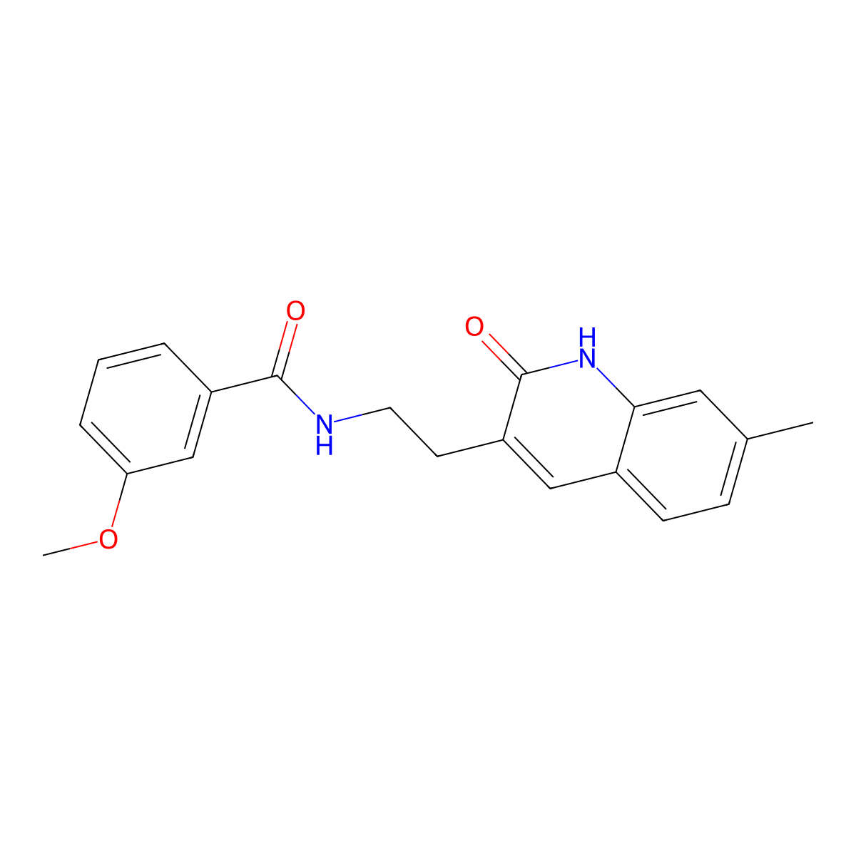 3-methoxy-N-[2-(7-methyl-2-oxo-1H-quinolin-3-yl)ethyl]benzamide molecular structure, CAS 851404-81-4