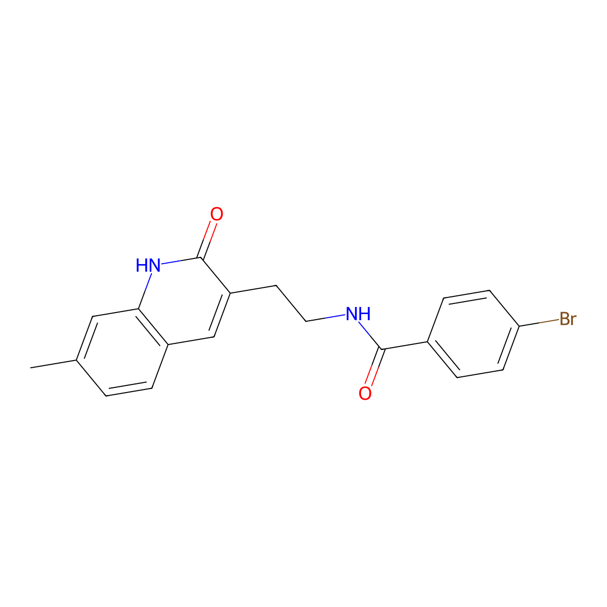 4-bromo-N-(2-(7-methyl-2-oxo-1,2-dihydroquinolin-3-yl)ethyl)benzamide molecular structure, CAS 851404-82-5