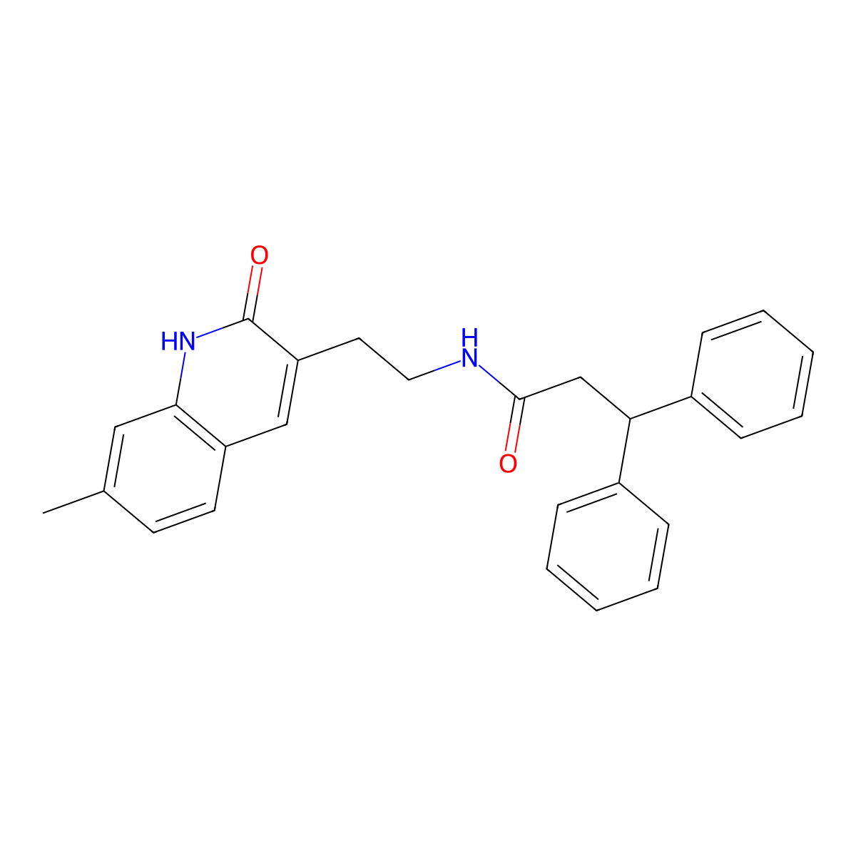 N-(2-(7-methyl-2-oxo-1,2-dihydroquinolin-3-yl)ethyl)-3,3-diphenylpropanamide molecular structure, CAS 851404-83-6