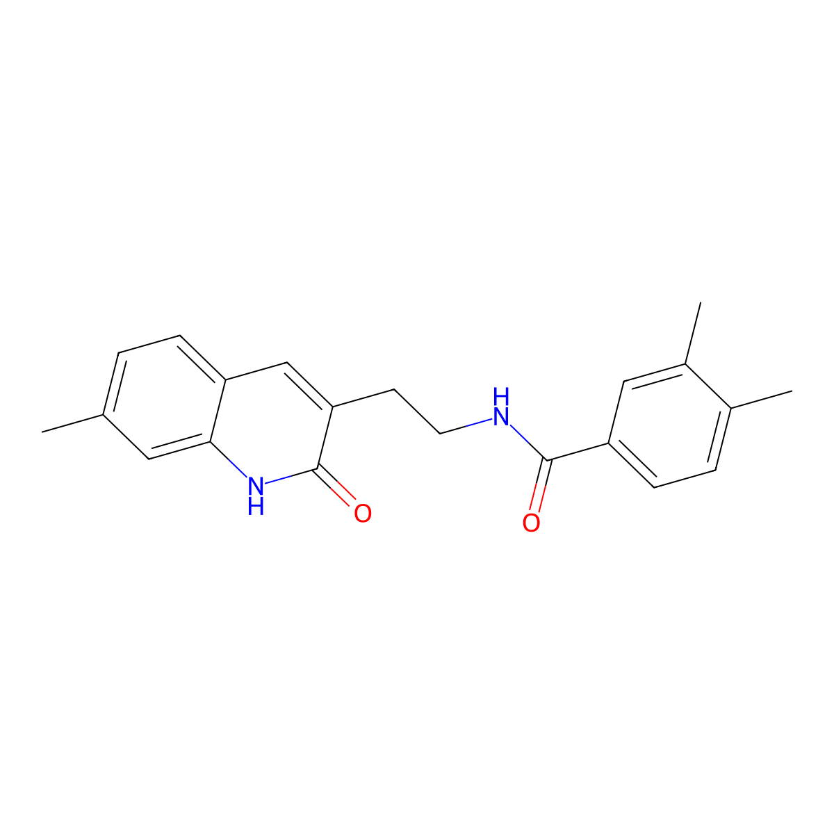 3,4-dimethyl-N-[2-(7-methyl-2-oxo-1H-quinolin-3-yl)ethyl]benzamide molecular structure, CAS 851404-84-7
