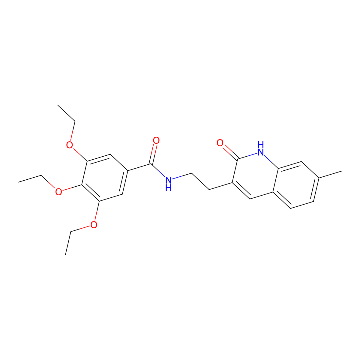3,4,5-triethoxy-N-[2-(7-methyl-2-oxo-1H-quinolin-3-yl)ethyl]benzamide molecular structure, CAS 851404-89-2