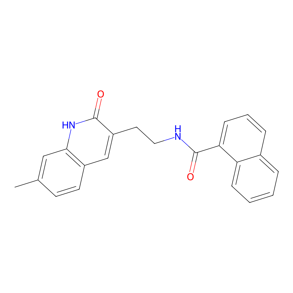 N-[2-(7-methyl-2-oxo-1H-quinolin-3-yl)ethyl]naphthalene-1-carboxamide molecular structure, CAS 851404-93-8