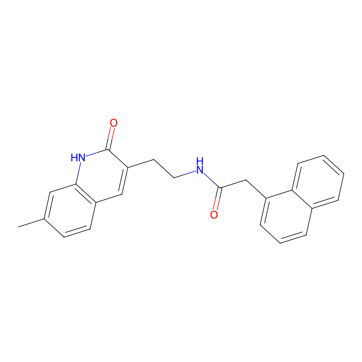 N-(2-(7-methyl-2-oxo-1,2-dihydroquinolin-3-yl)ethyl)-2-(naphthalen-1-yl)acetamide molecular structure, CAS 851404-94-9