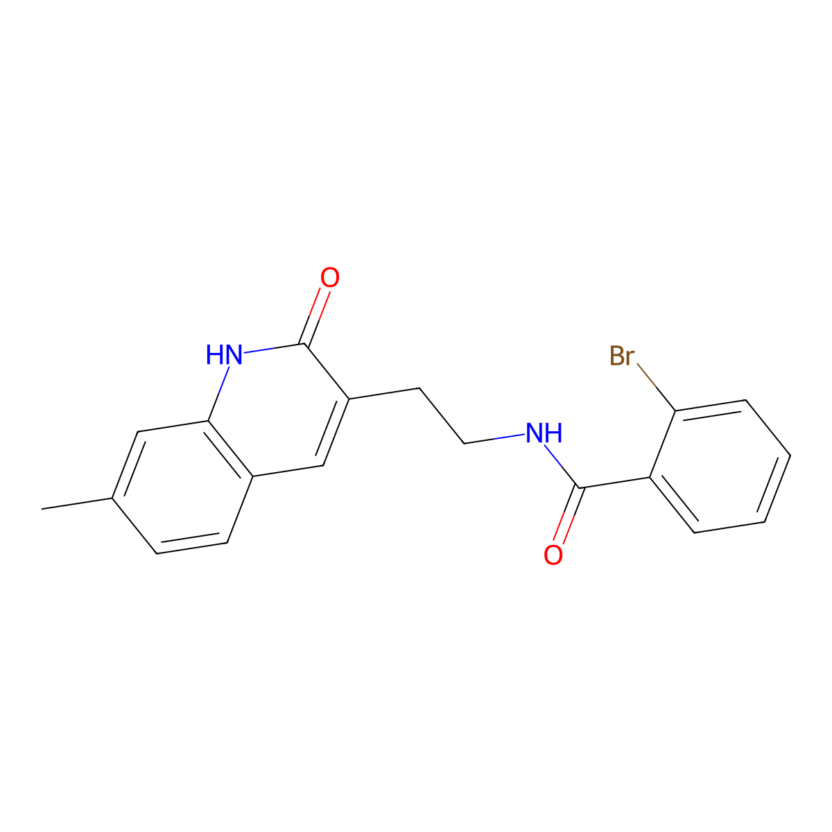 2-bromo-N-[2-(7-methyl-2-oxo-1H-quinolin-3-yl)ethyl]benzamide molecular structure, CAS 851404-97-2
