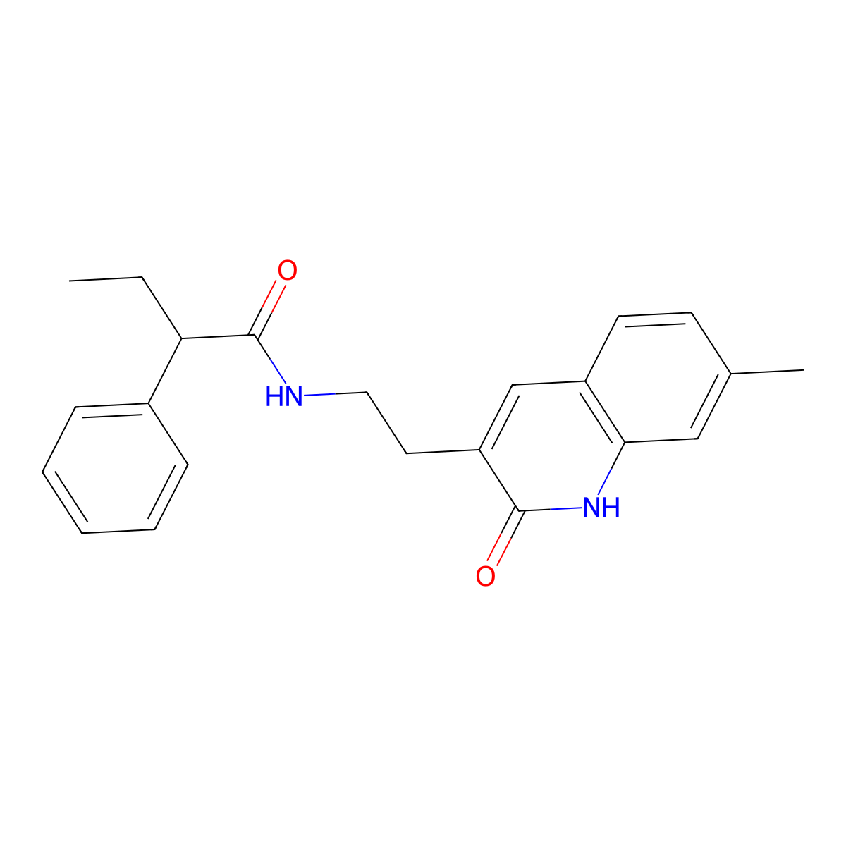 N-[2-(7-methyl-2-oxo-1H-quinolin-3-yl)ethyl]-2-phenylbutanamide molecular structure, CAS 851404-99-4