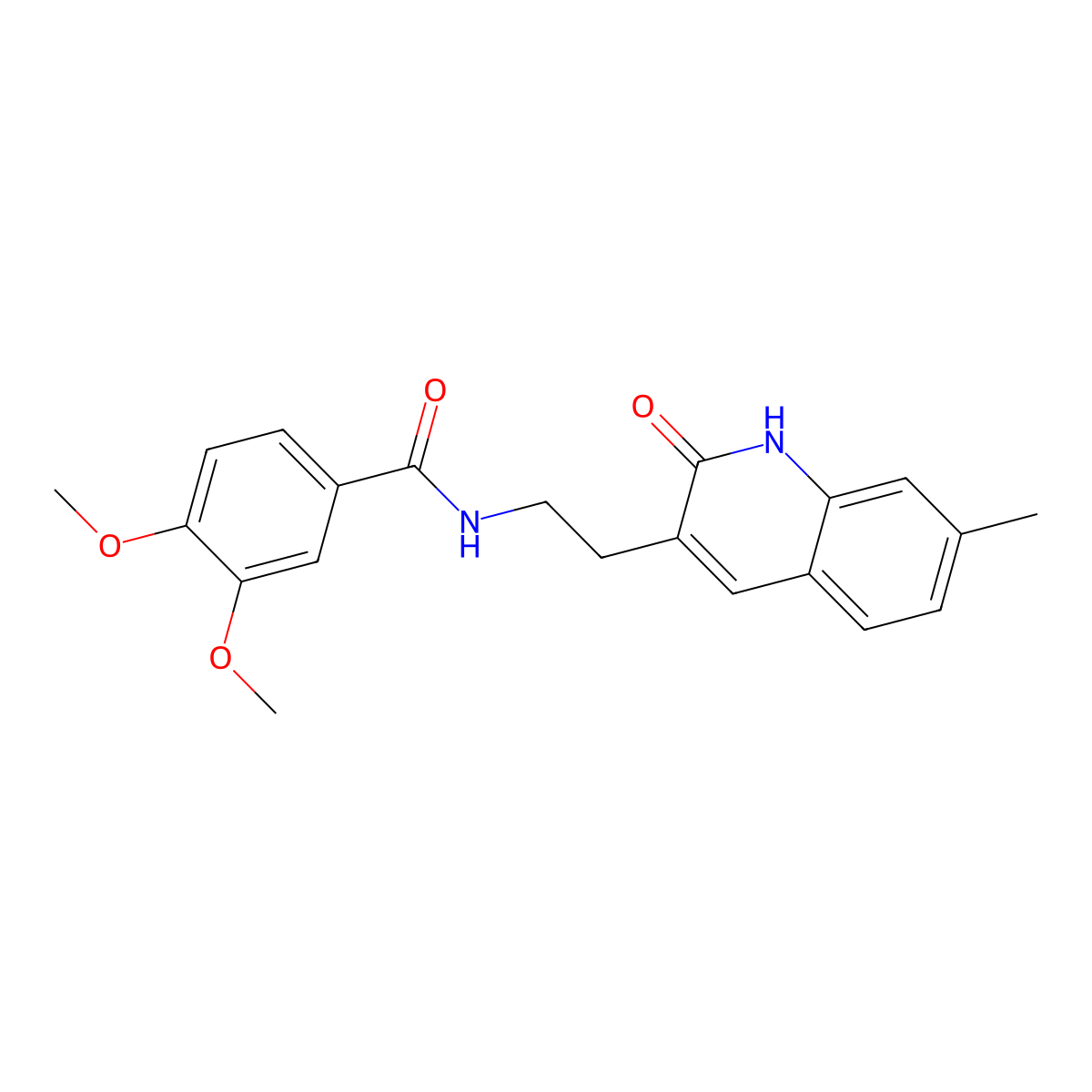 3,4-dimethoxy-N-[2-(7-methyl-2-oxo-1H-quinolin-3-yl)ethyl]benzamide molecular structure, CAS 851405-03-3
