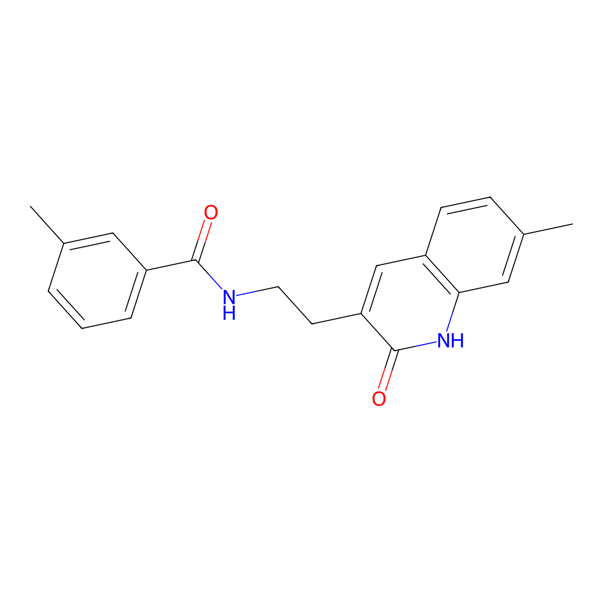 3-methyl-N-[2-(7-methyl-2-oxo-1H-quinolin-3-yl)ethyl]benzamide molecular structure, CAS 851405-13-5