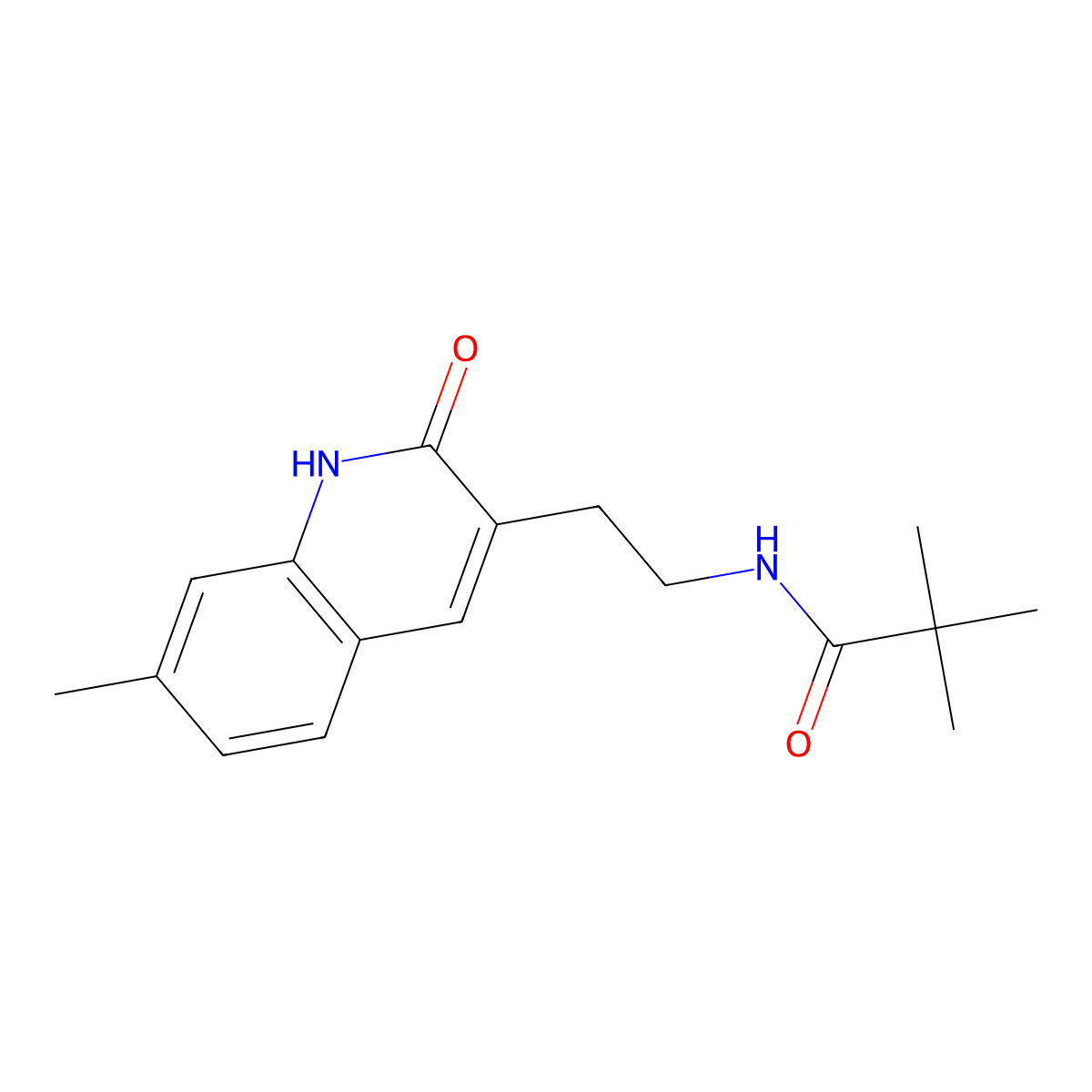 N-(2-(7-methyl-2-oxo-1,2-dihydroquinolin-3-yl)ethyl)pivalamide molecular structure, CAS 851405-16-8