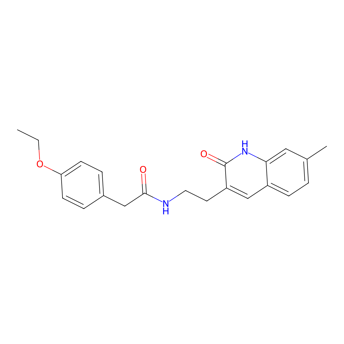 2-(4-ethoxyphenyl)-N-[2-(7-methyl-2-oxo-1H-quinolin-3-yl)ethyl]acetamide molecular structure, CAS 851405-33-9