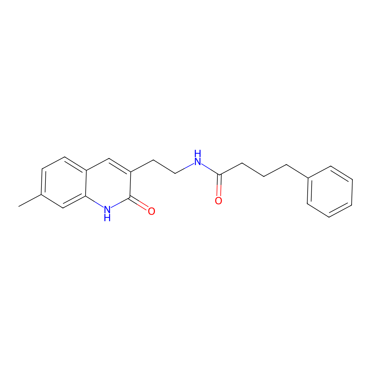 N-[2-(7-methyl-2-oxo-1H-quinolin-3-yl)ethyl]-4-phenylbutanamide molecular structure, CAS 851405-34-0
