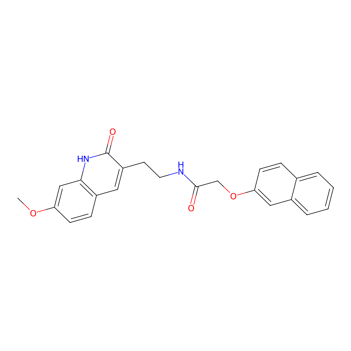 N-(2-(7-methoxy-2-oxo-1,2-dihydroquinolin-3-yl)ethyl)-2-(naphthalen-2-yloxy)acetamide molecular structure, CAS 851405-49-7