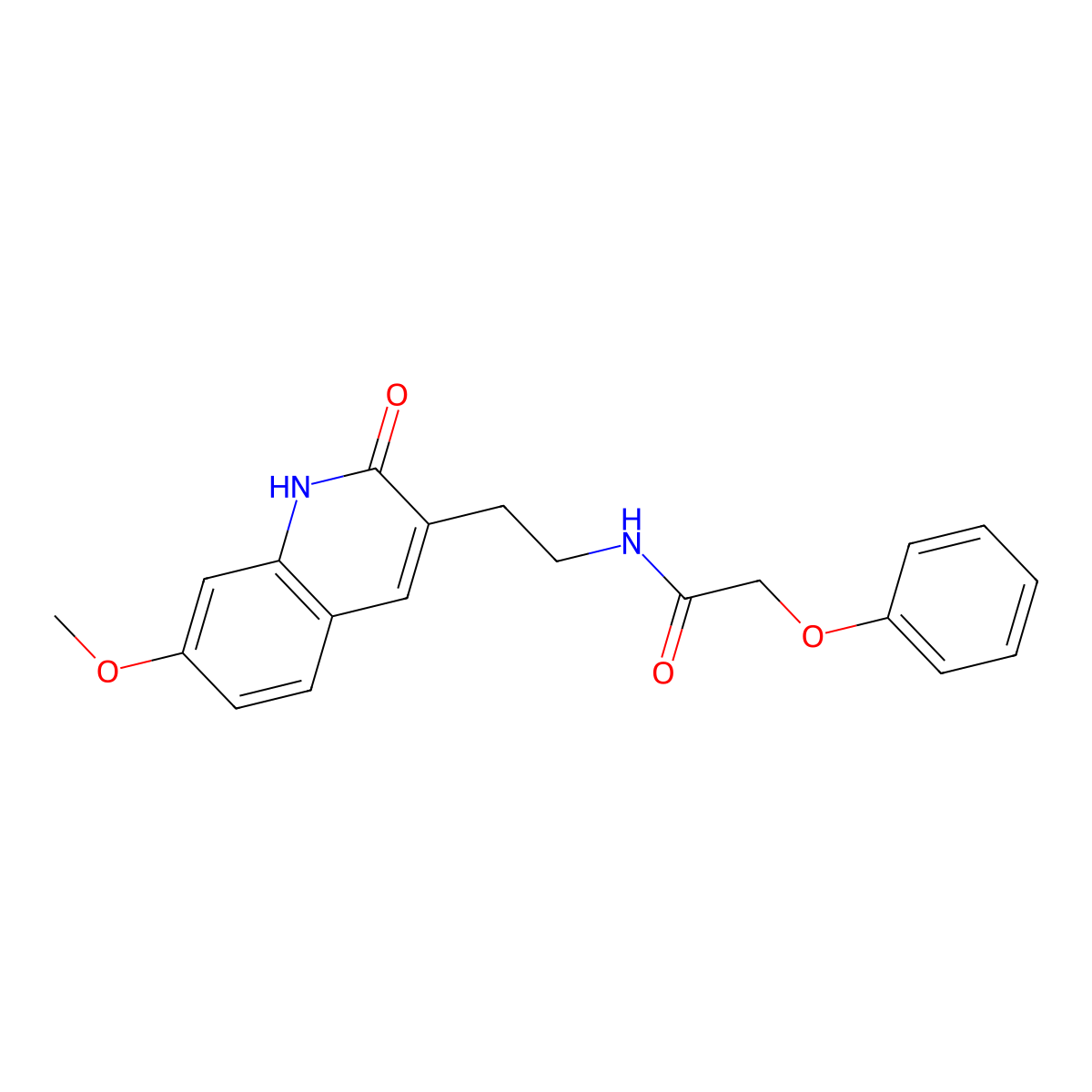 N-(2-(7-methoxy-2-oxo-1,2-dihydroquinolin-3-yl)ethyl)-2-phenoxyacetamide molecular structure, CAS 851405-51-1