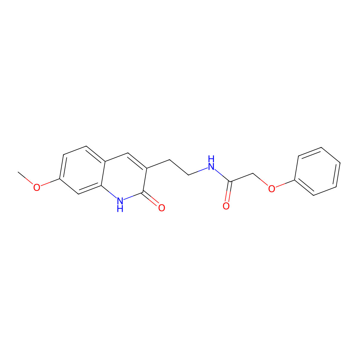 N-(2-(7-methoxy-2-oxo-1,2-dihydroquinolin-3-yl)ethyl)-2-phenoxyacetamide molecular structure, CAS 851405-51-1