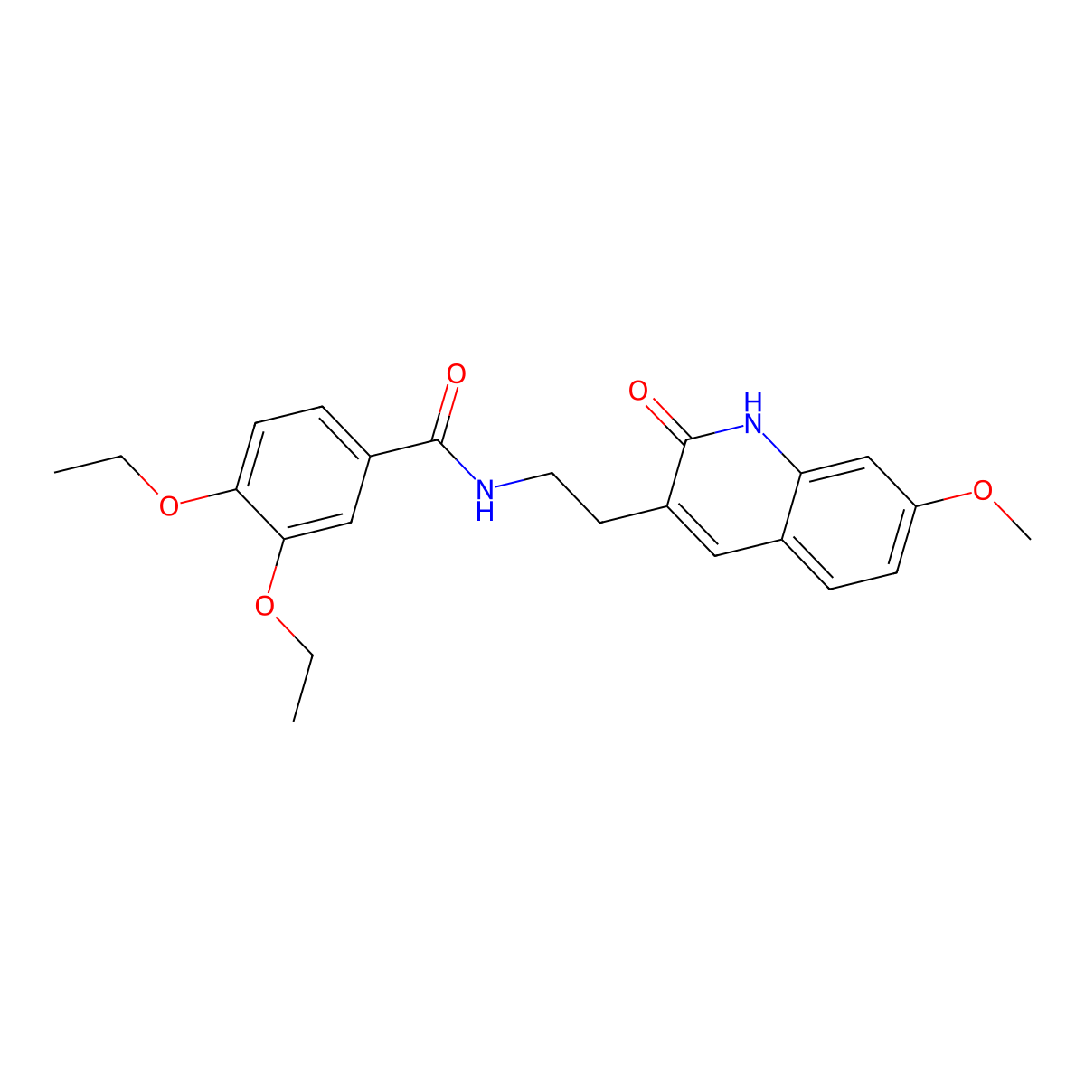 3,4-diethoxy-N-[2-(7-methoxy-2-oxo-1H-quinolin-3-yl)ethyl]benzamide molecular structure, CAS 851405-76-0