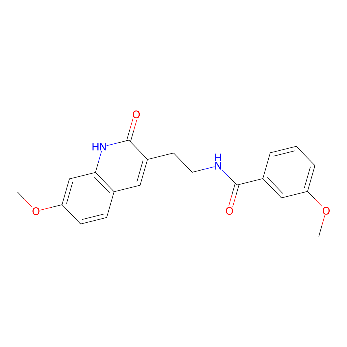 3-methoxy-N-[2-(7-methoxy-2-oxo-1H-quinolin-3-yl)ethyl]benzamide molecular structure, CAS 851405-81-7