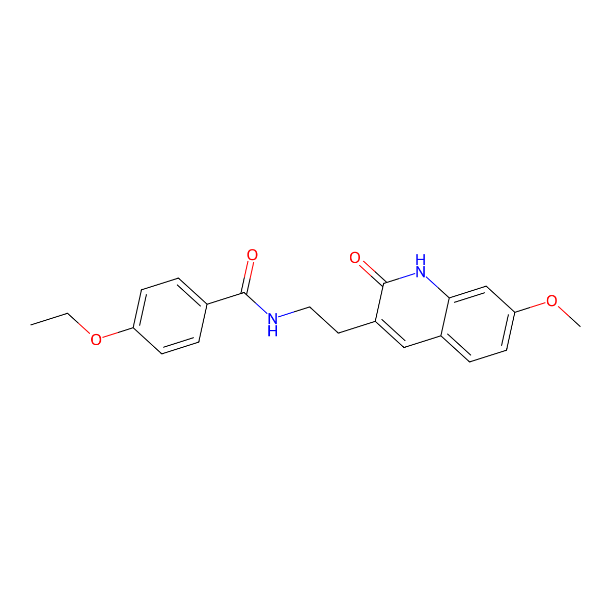 4-ethoxy-N-[2-(7-methoxy-2-oxo-1H-quinolin-3-yl)ethyl]benzamide molecular structure, CAS 851405-84-0