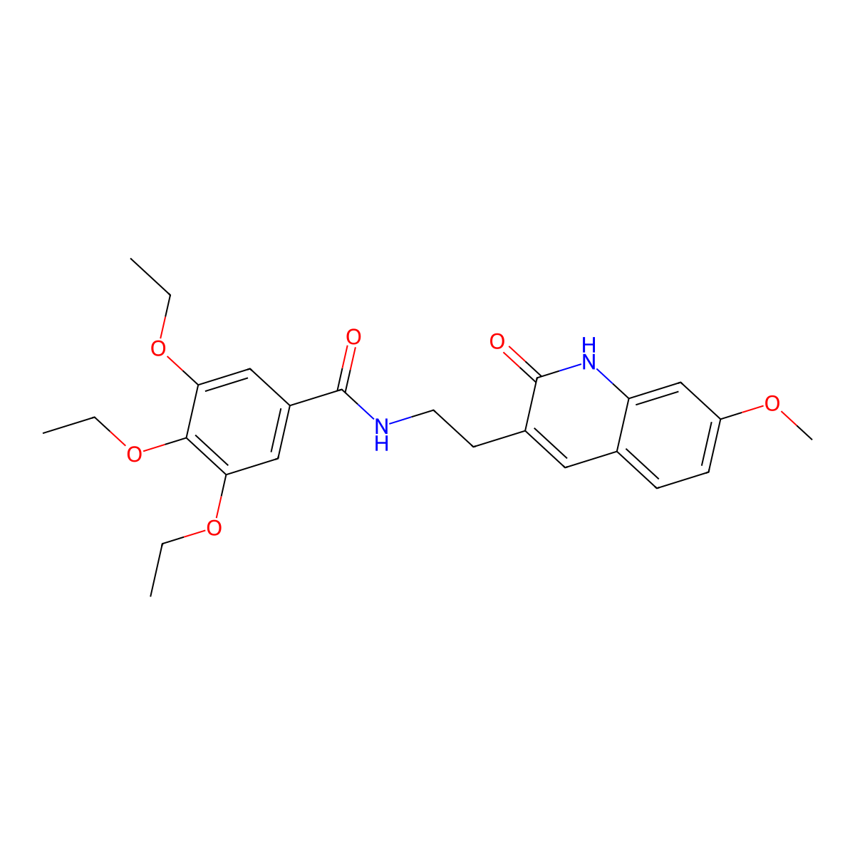 3,4,5-triethoxy-N-[2-(7-methoxy-2-oxo-1H-quinolin-3-yl)ethyl]benzamide molecular structure, CAS 851405-88-4
