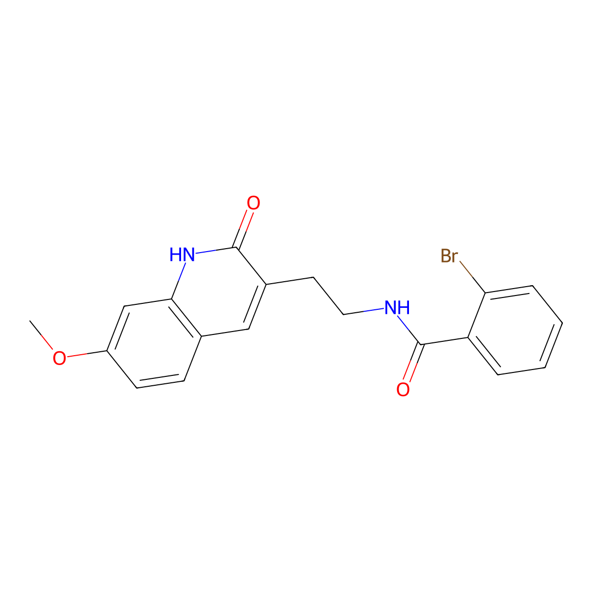 2-bromo-N-[2-(7-methoxy-2-oxo-1H-quinolin-3-yl)ethyl]benzamide molecular structure, CAS 851405-96-4