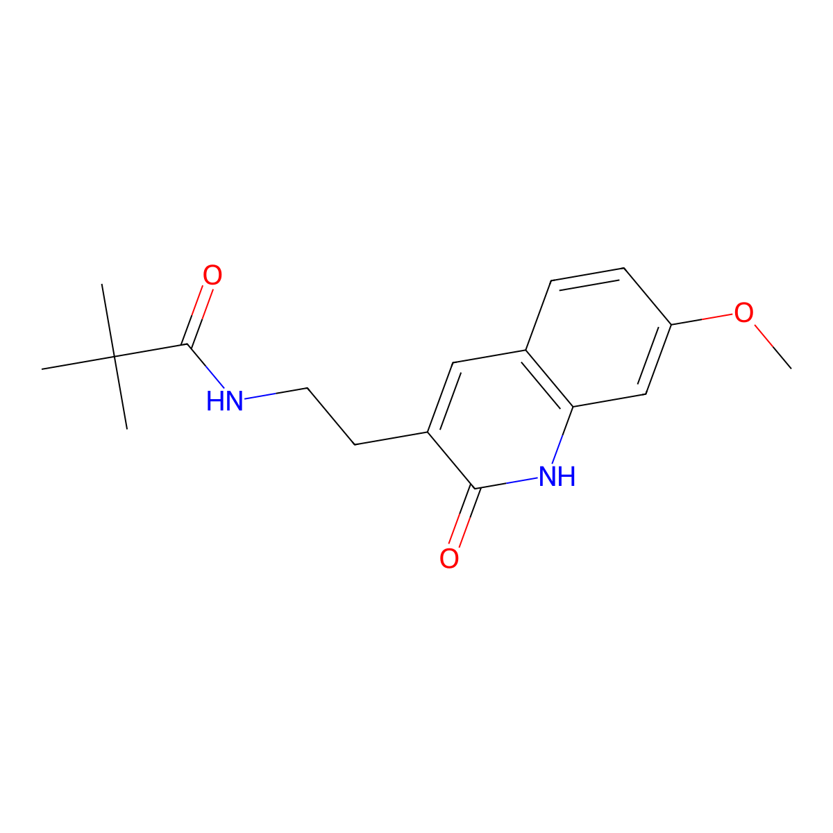 N-(2-(7-methoxy-2-oxo-1,2-dihydroquinolin-3-yl)ethyl)pivalamide molecular structure, CAS 851406-13-8