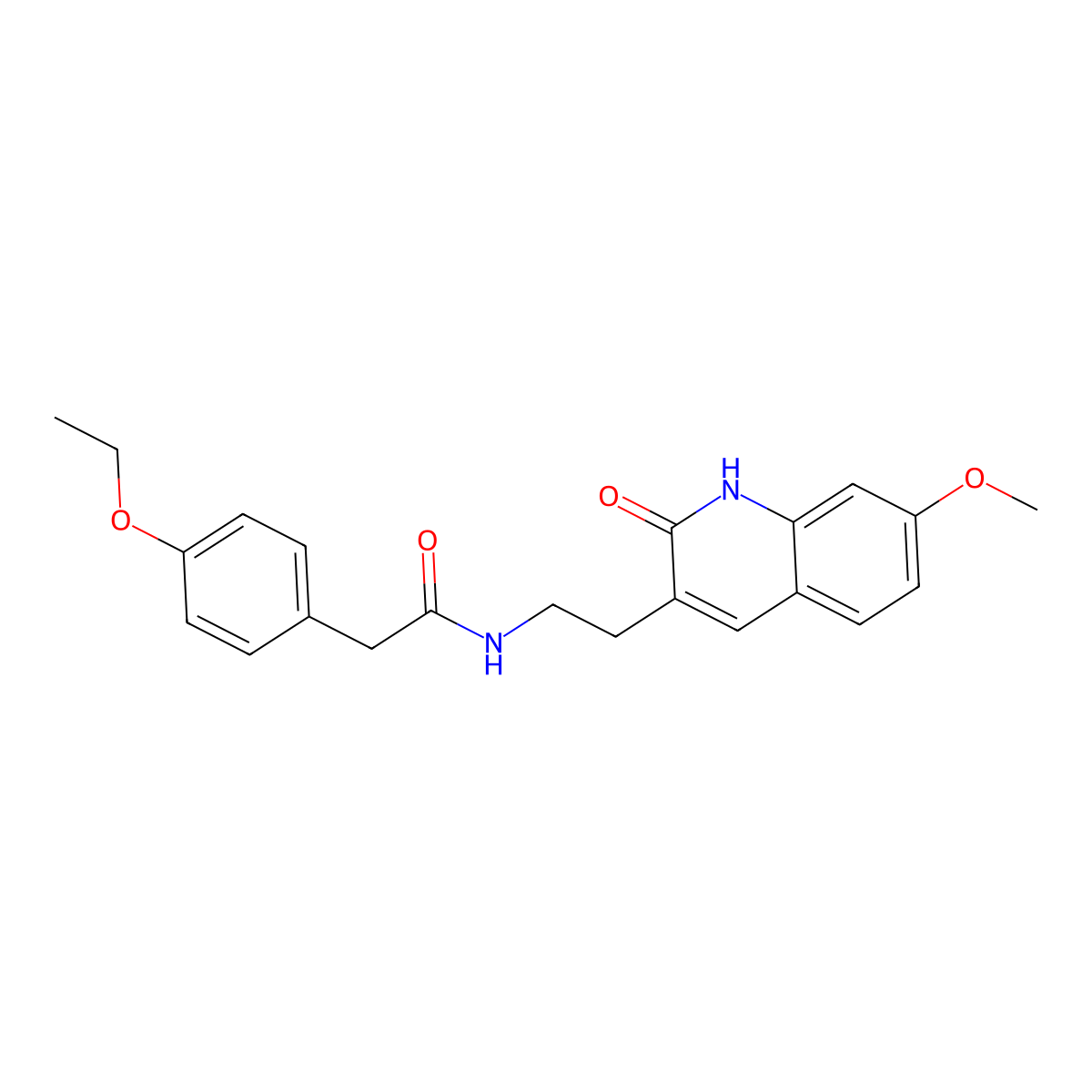 2-(4-ethoxyphenyl)-N-[2-(7-methoxy-2-oxo-1H-quinolin-3-yl)ethyl]acetamide molecular structure, CAS 851406-30-9