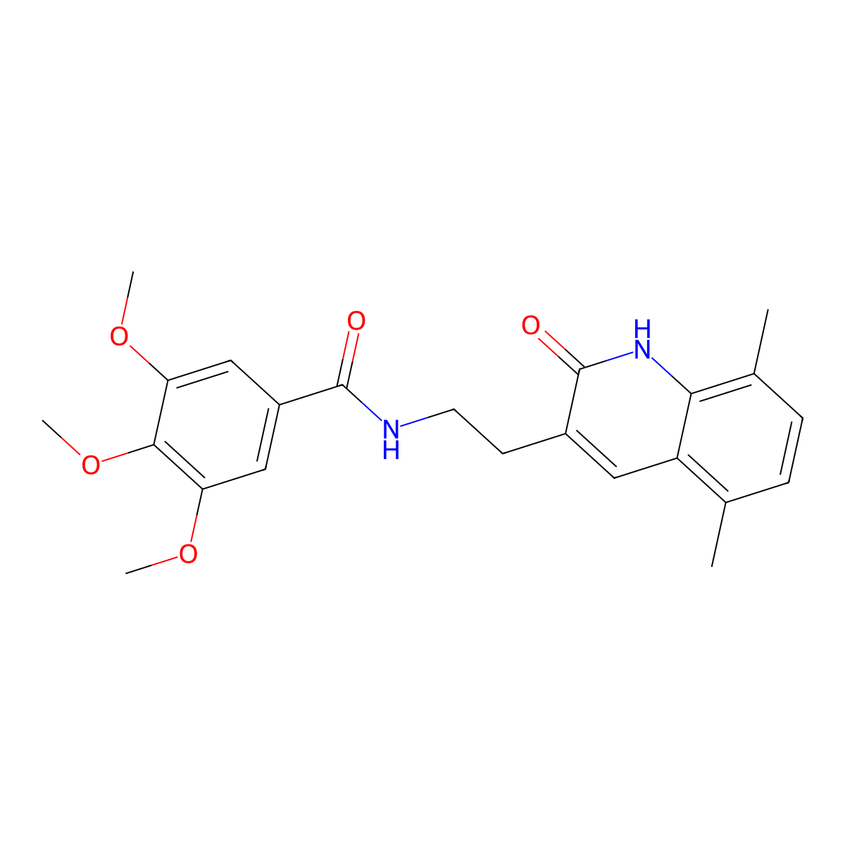 N-[2-(5,8-dimethyl-2-oxo-1H-quinolin-3-yl)ethyl]-3,4,5-trimethoxybenzamide molecular structure, CAS 851406-43-4