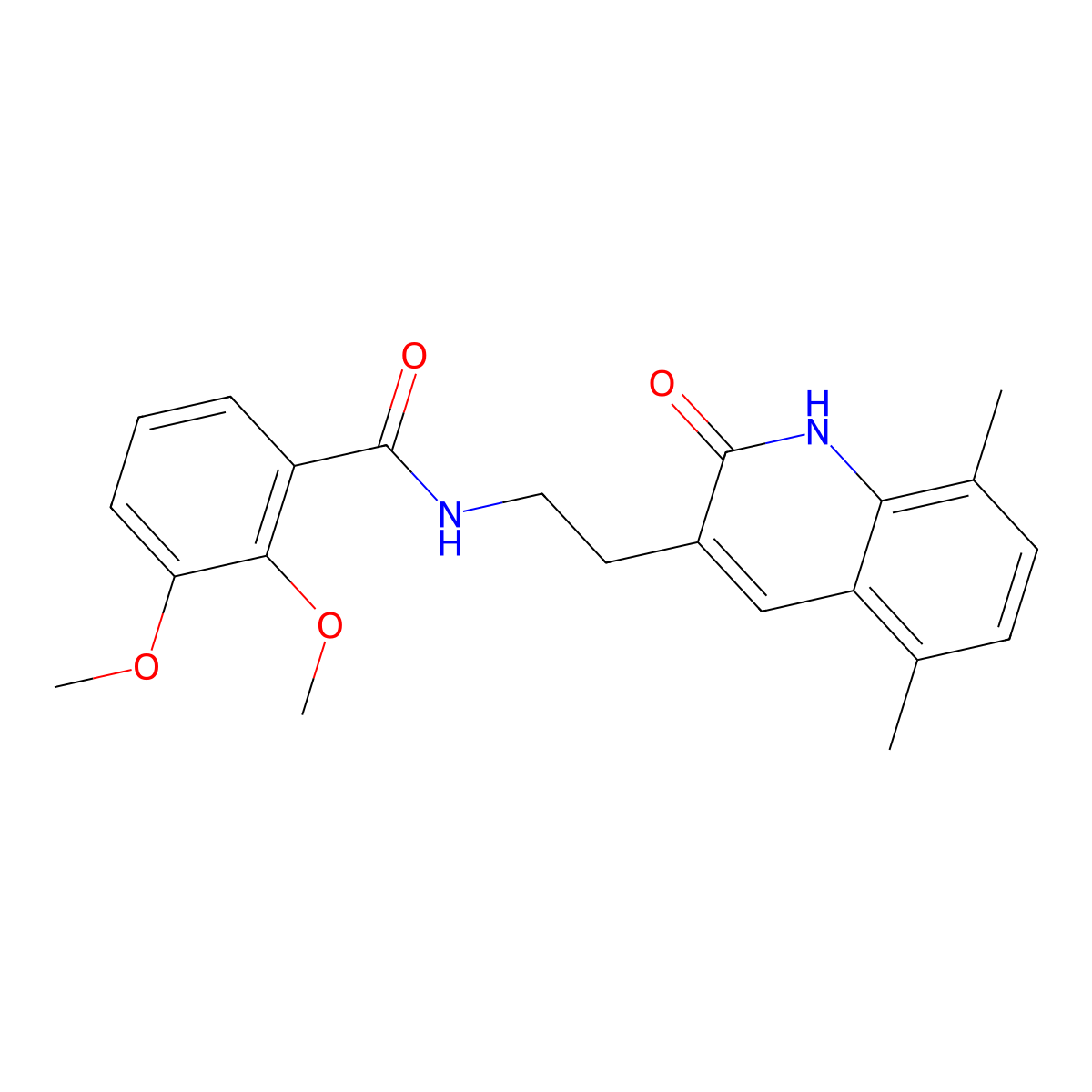 N-(2-(5,8-dimethyl-2-oxo-1,2-dihydroquinolin-3-yl)ethyl)-2,3-dimethoxybenzamide molecular structure, CAS 851406-52-5