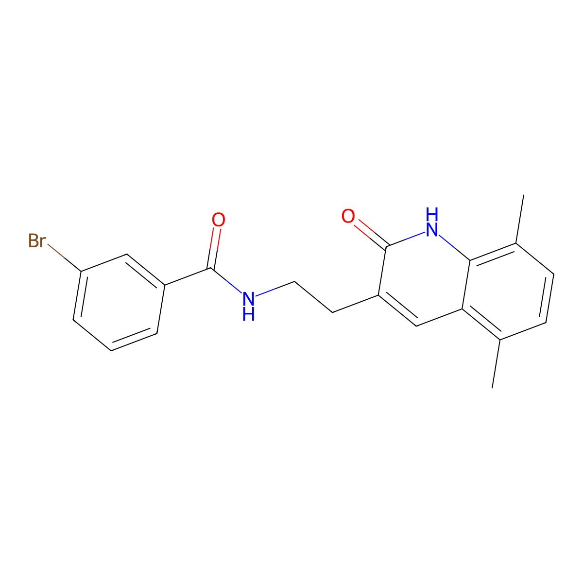 3-bromo-N-[2-(5,8-dimethyl-2-oxo-1H-quinolin-3-yl)ethyl]benzamide molecular structure, CAS 851406-79-6