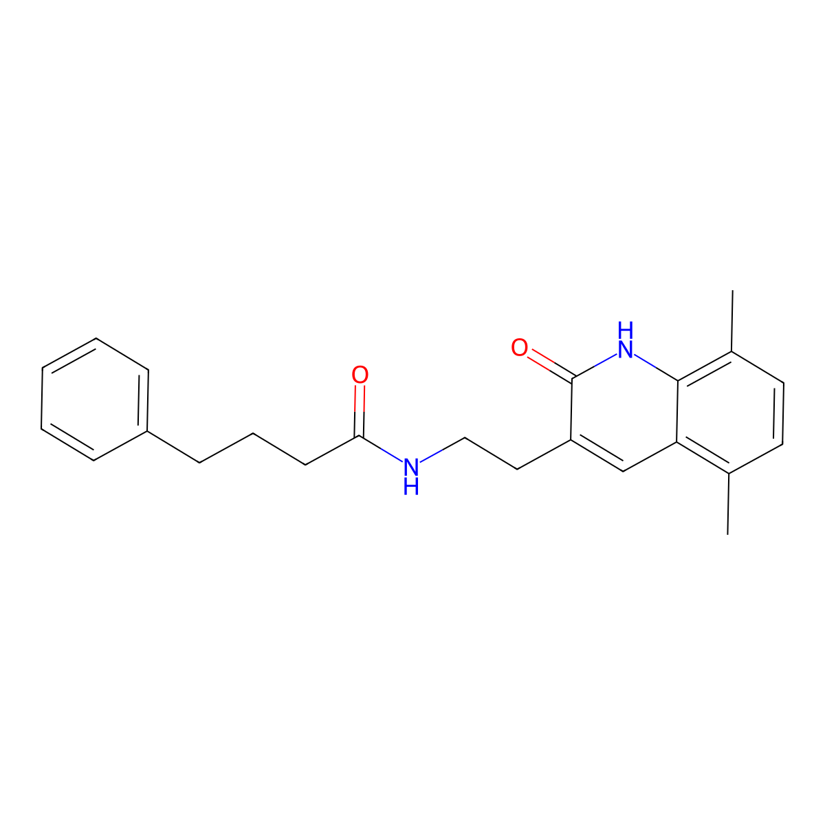 N-(2-(5,8-dimethyl-2-oxo-1,2-dihydroquinolin-3-yl)ethyl)-4-phenylbutanamide molecular structure, CAS 851407-33-5