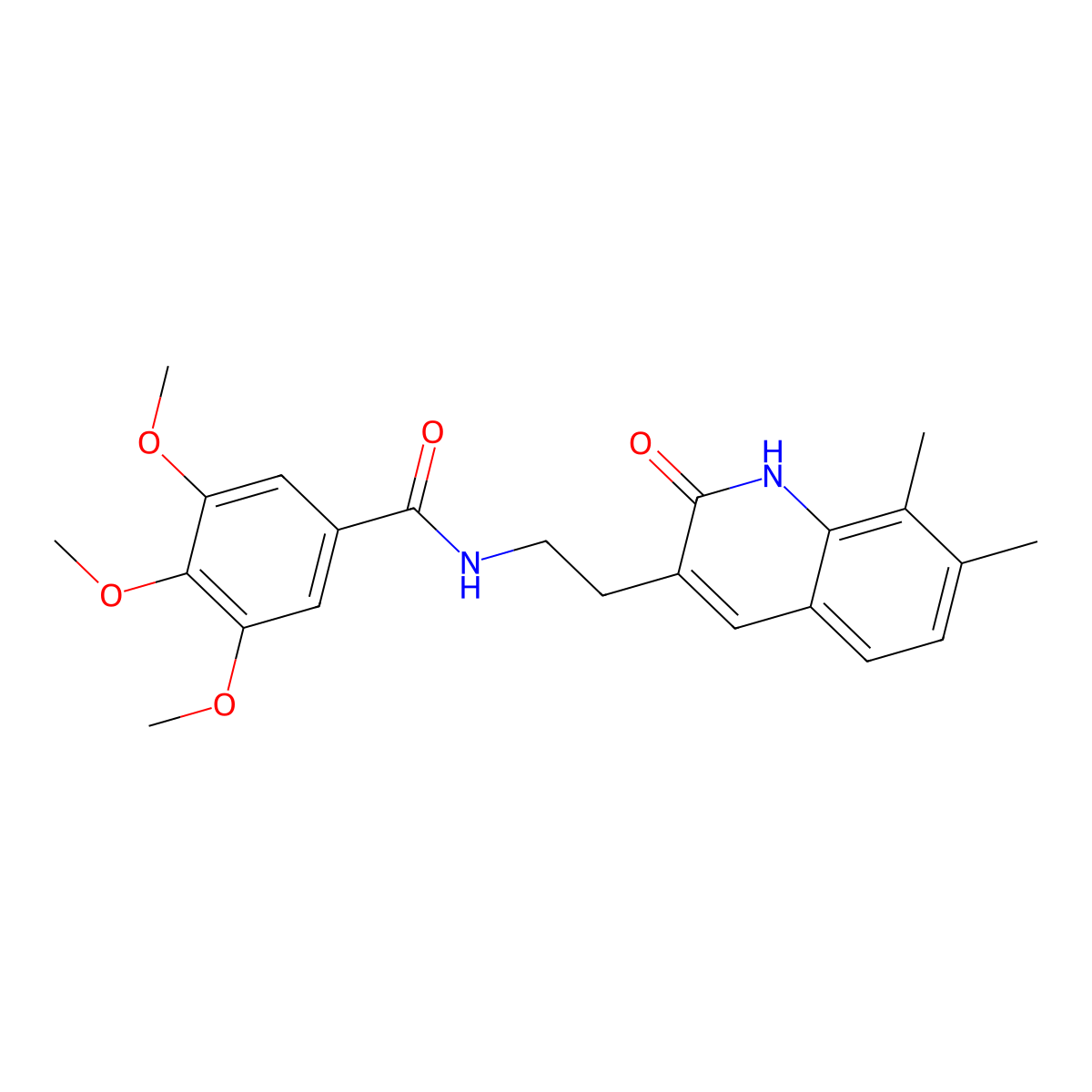 N-[2-(7,8-dimethyl-2-oxo-1H-quinolin-3-yl)ethyl]-3,4,5-trimethoxybenzamide molecular structure, CAS 851407-45-9