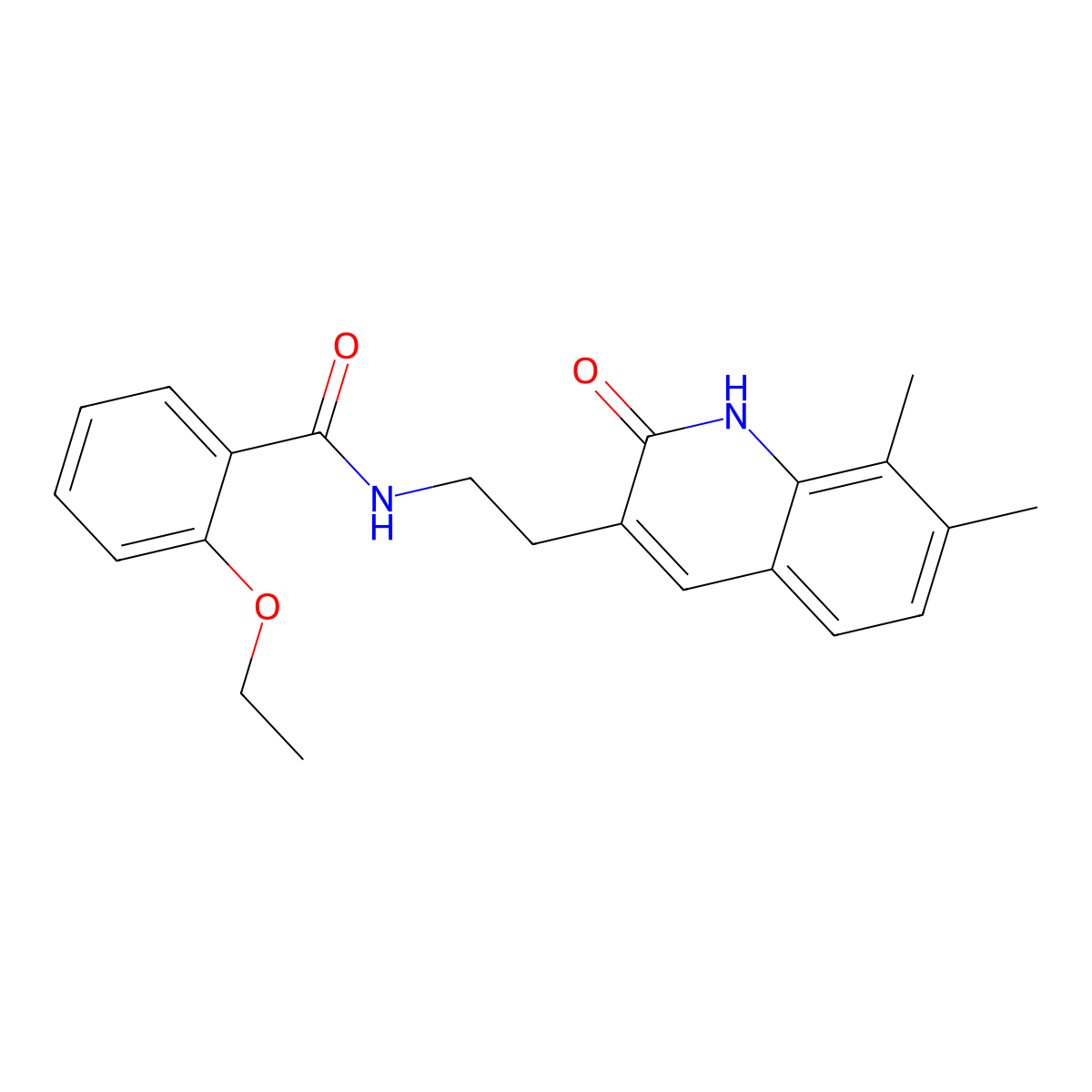 N-[2-(7,8-dimethyl-2-oxo-1H-quinolin-3-yl)ethyl]-2-ethoxybenzamide molecular structure, CAS 851407-52-8