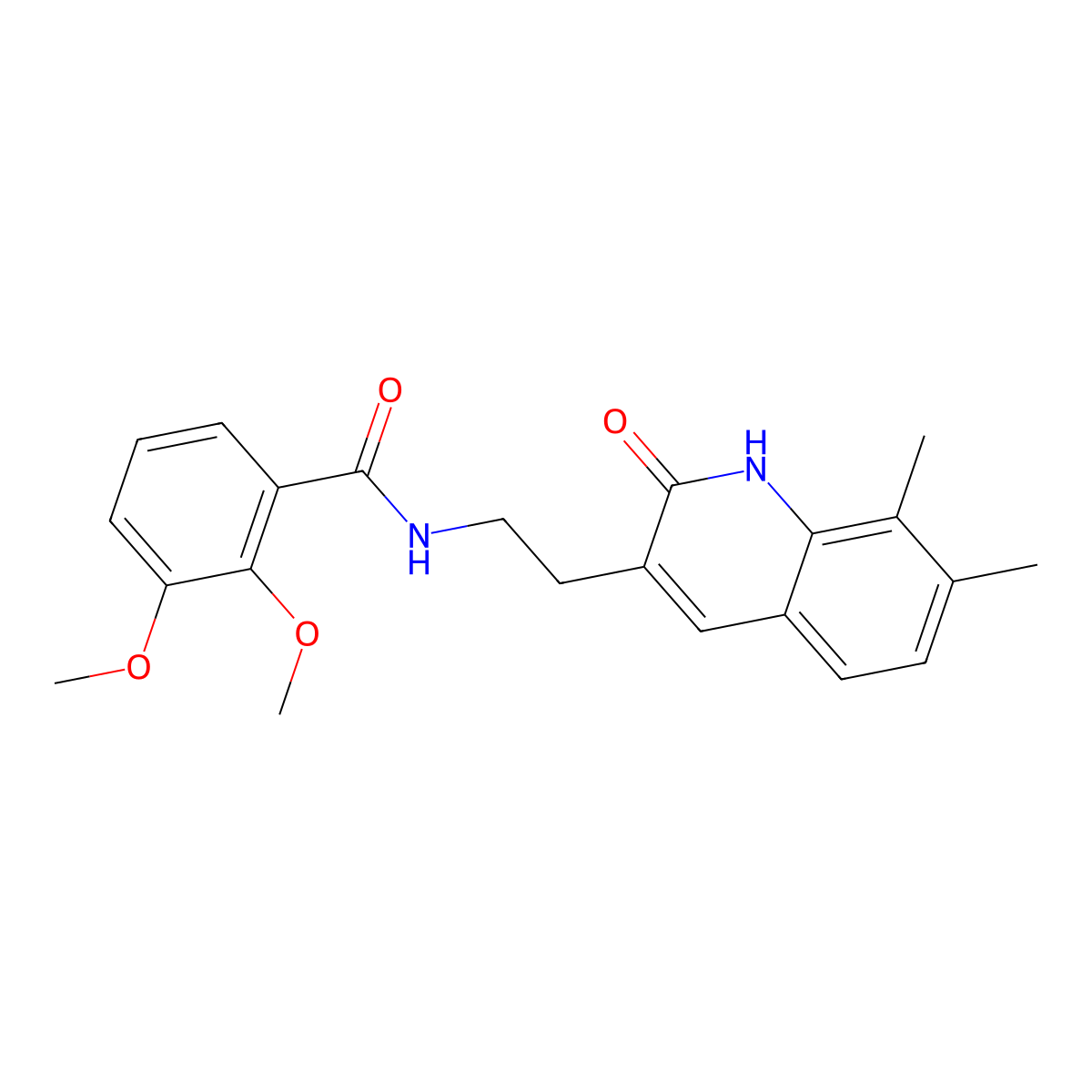 N-(2-(7,8-dimethyl-2-oxo-1,2-dihydroquinolin-3-yl)ethyl)-2,3-dimethoxybenzamide molecular structure, CAS 851407-54-0
