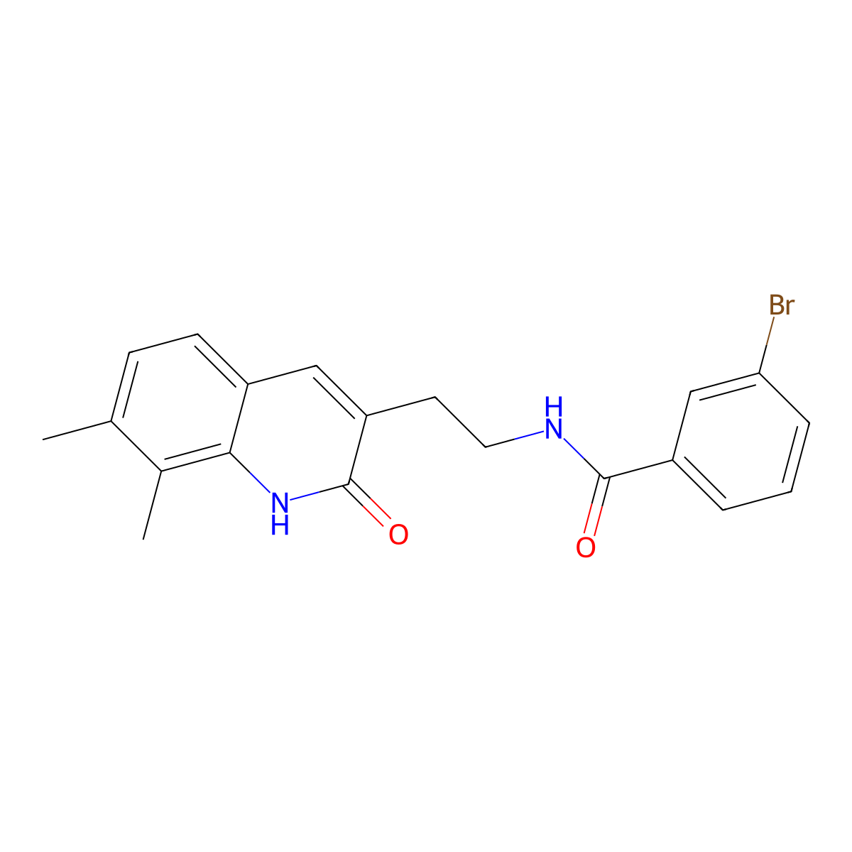 3-bromo-N-[2-(7,8-dimethyl-2-oxo-1H-quinolin-3-yl)ethyl]benzamide molecular structure, CAS 851407-81-3