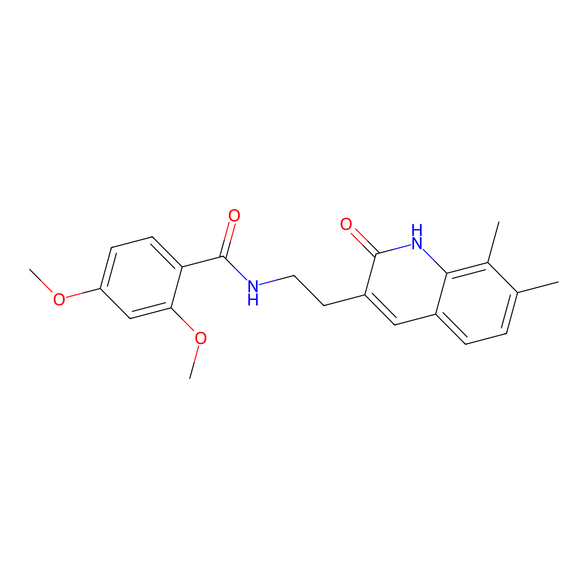 N-[2-(7,8-dimethyl-2-oxo-1H-quinolin-3-yl)ethyl]-2,4-dimethoxybenzamide molecular structure, CAS 851408-03-2
