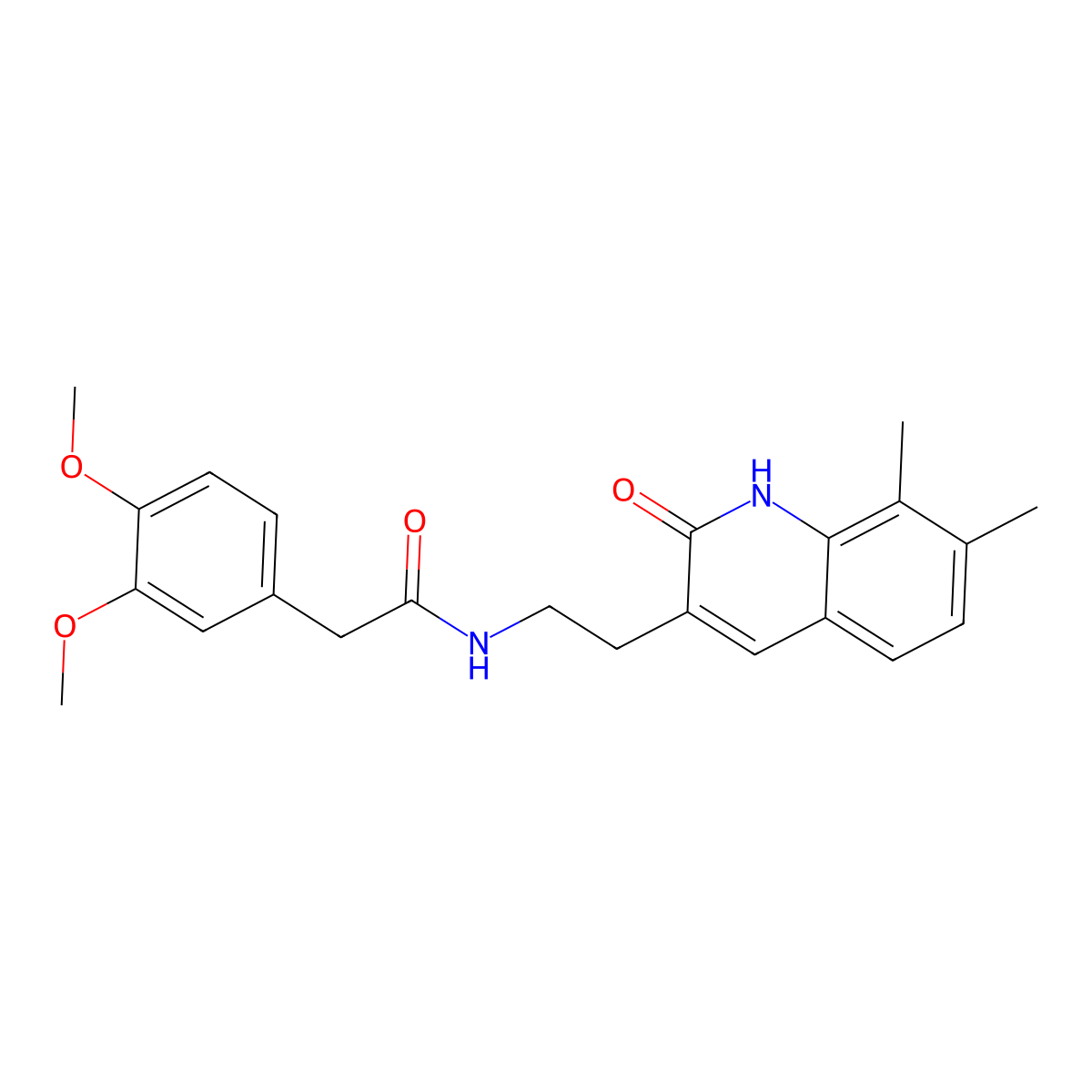 2-(3,4-dimethoxyphenyl)-N-(2-(7,8-dimethyl-2-oxo-1,2-dihydroquinolin-3-yl)ethyl)acetamide molecular structure, CAS 851408-06-5