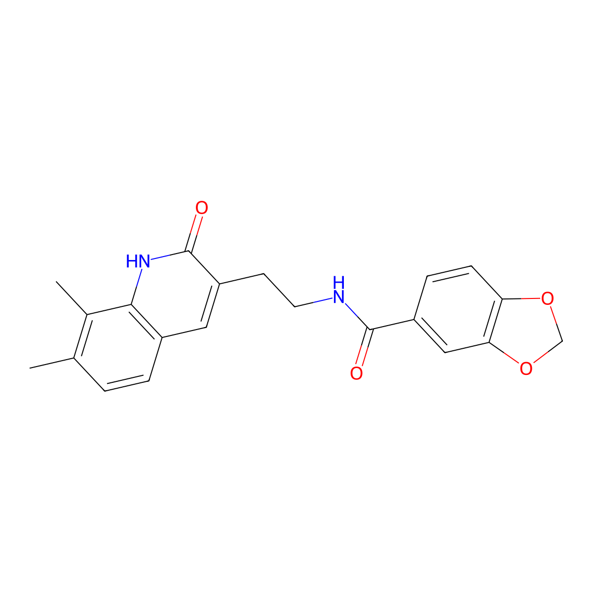 N-(2-(7,8-dimethyl-2-oxo-1,2-dihydroquinolin-3-yl)ethyl)benzo[d][1,3]dioxole-5-carboxamide molecular structure, CAS 851408-07-6